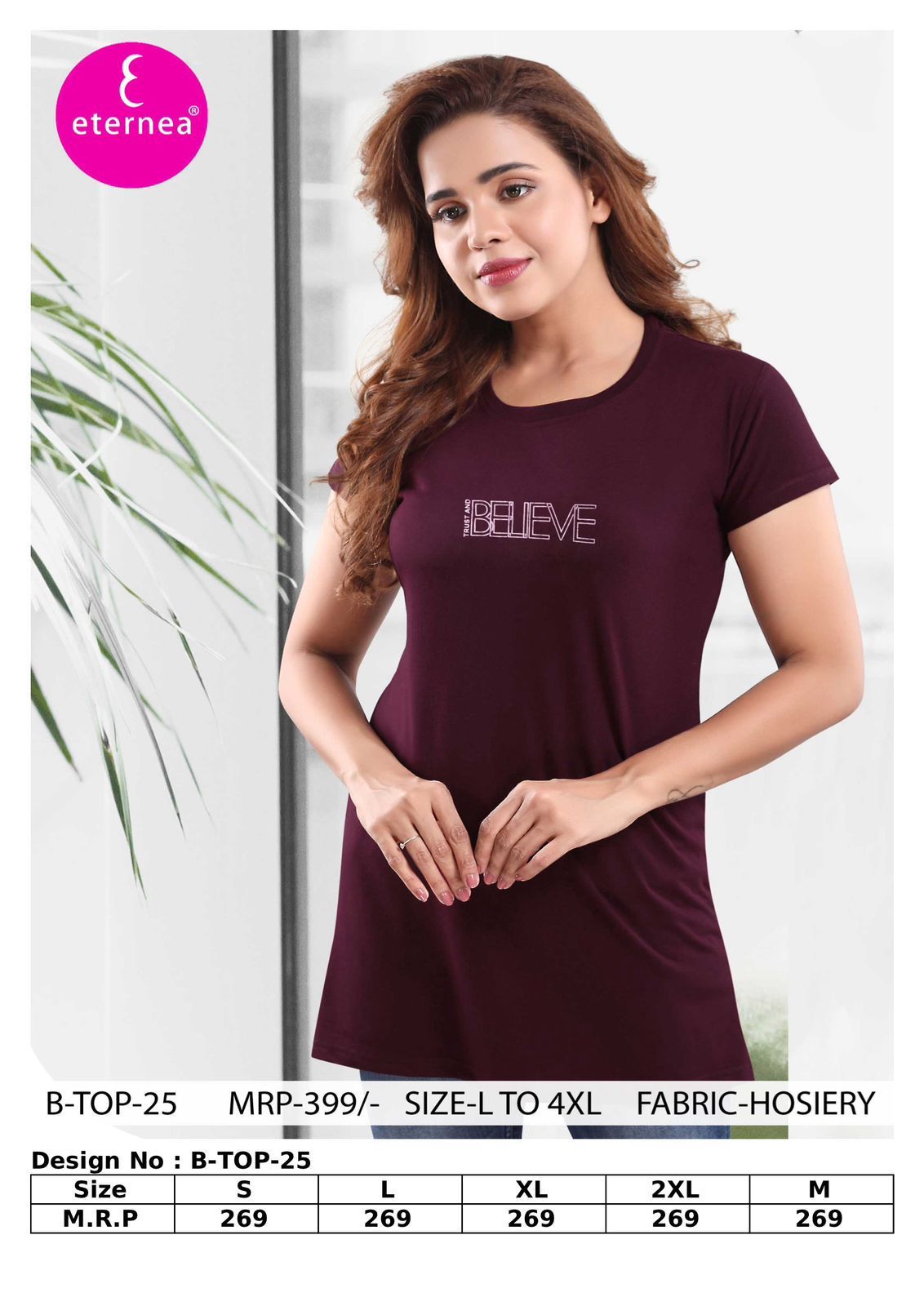 Ladies Eterna Brand T Shirt
