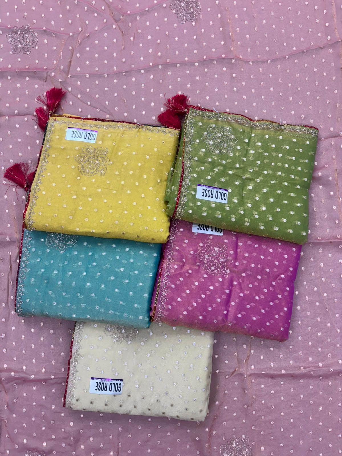 Gold Rose Saree