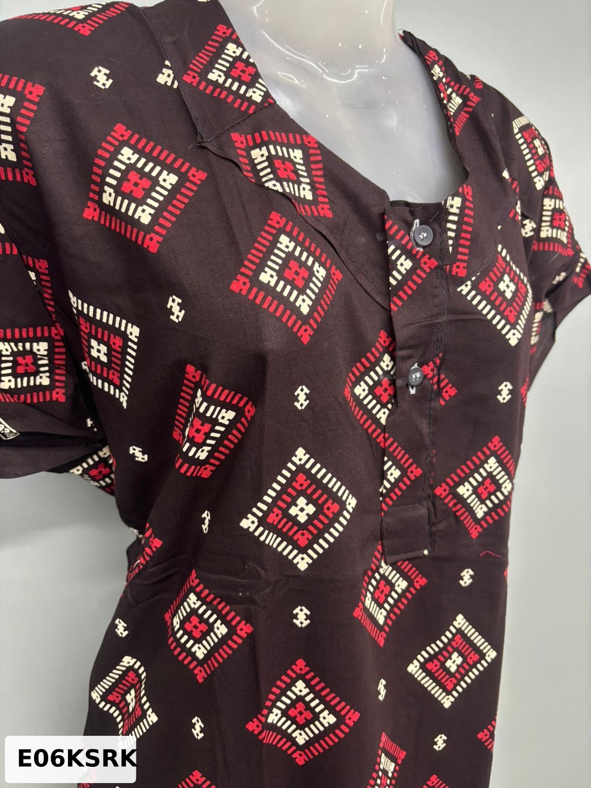 Cotton Apsara With Button Nighty
