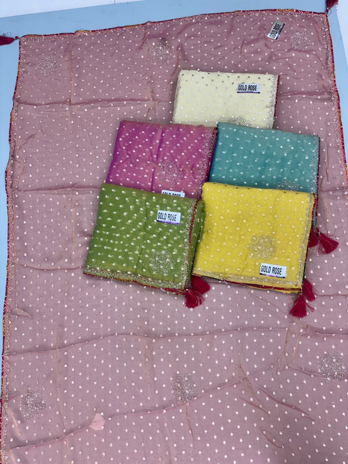 Gold Rose Saree