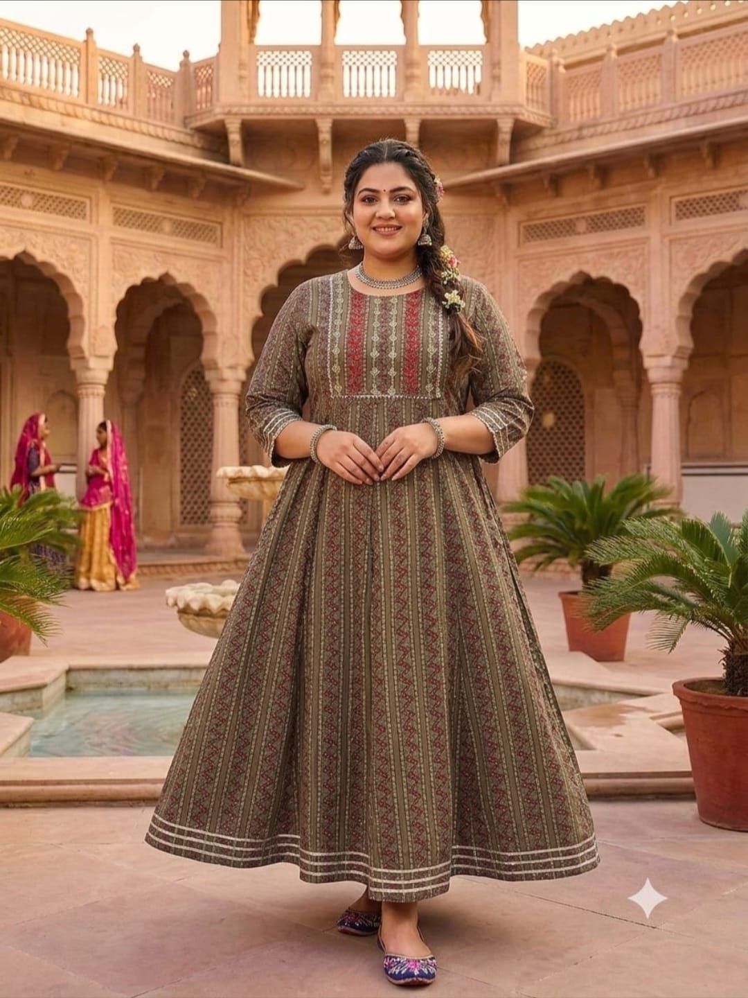 Big Size Women Long Gown