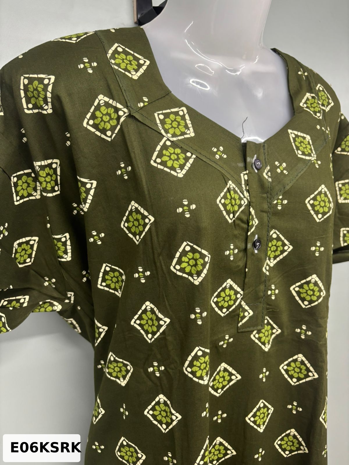 Cotton Apsara With Button Nighty