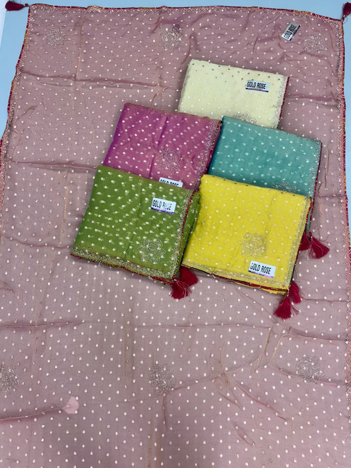 Gold Rose Saree