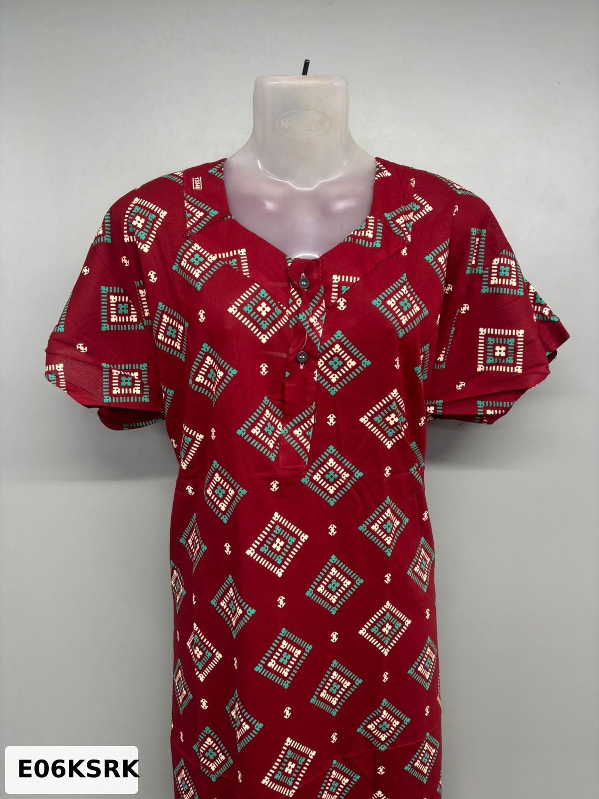 Cotton Apsara With Button Nighty