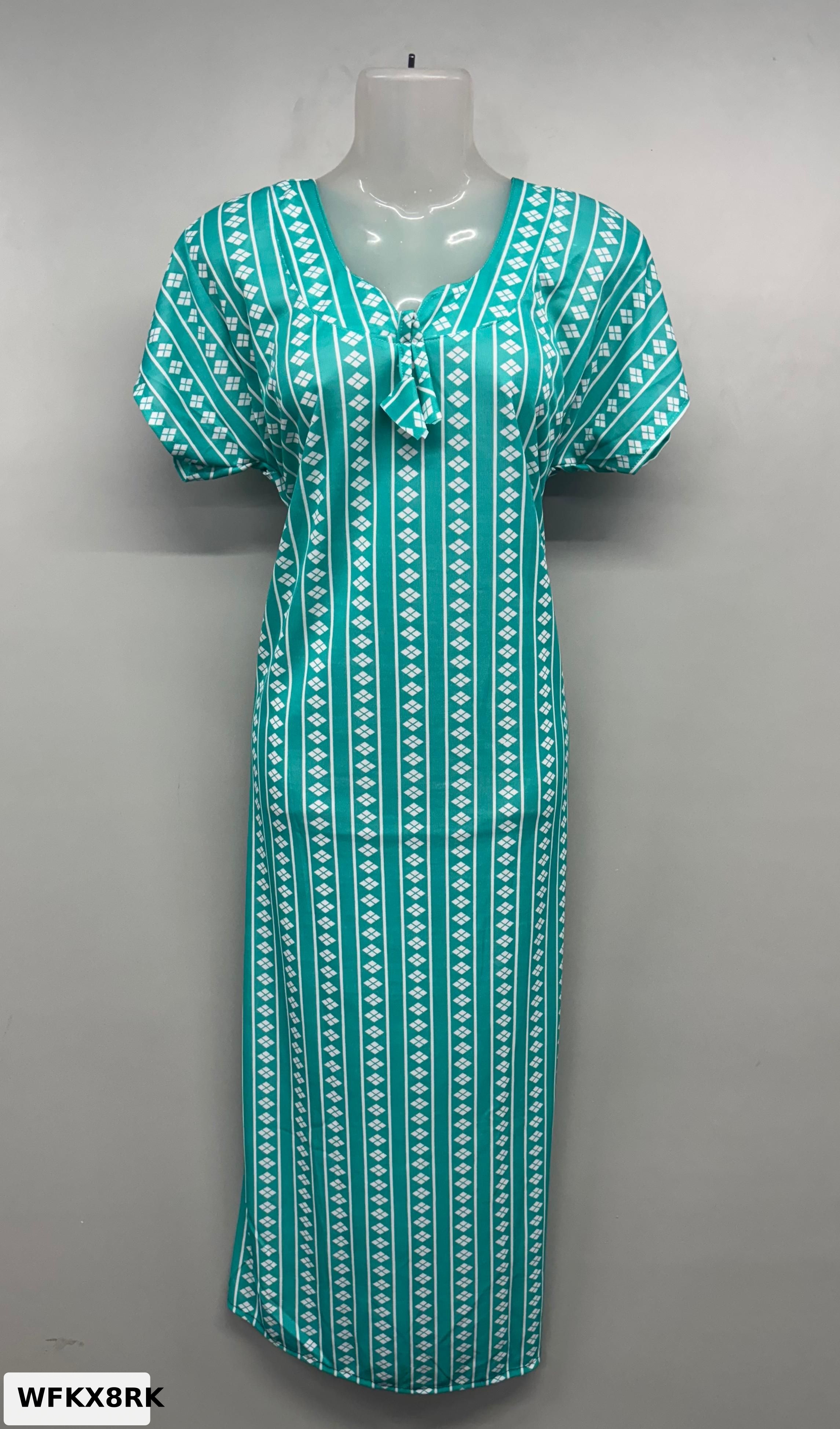 Lycra Round Neck Nighty