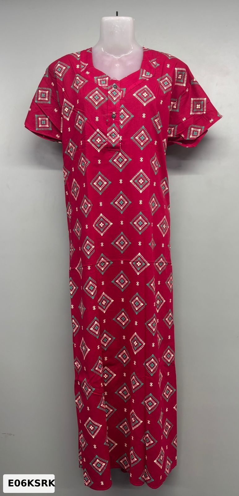 Cotton Apsara With Button Nighty