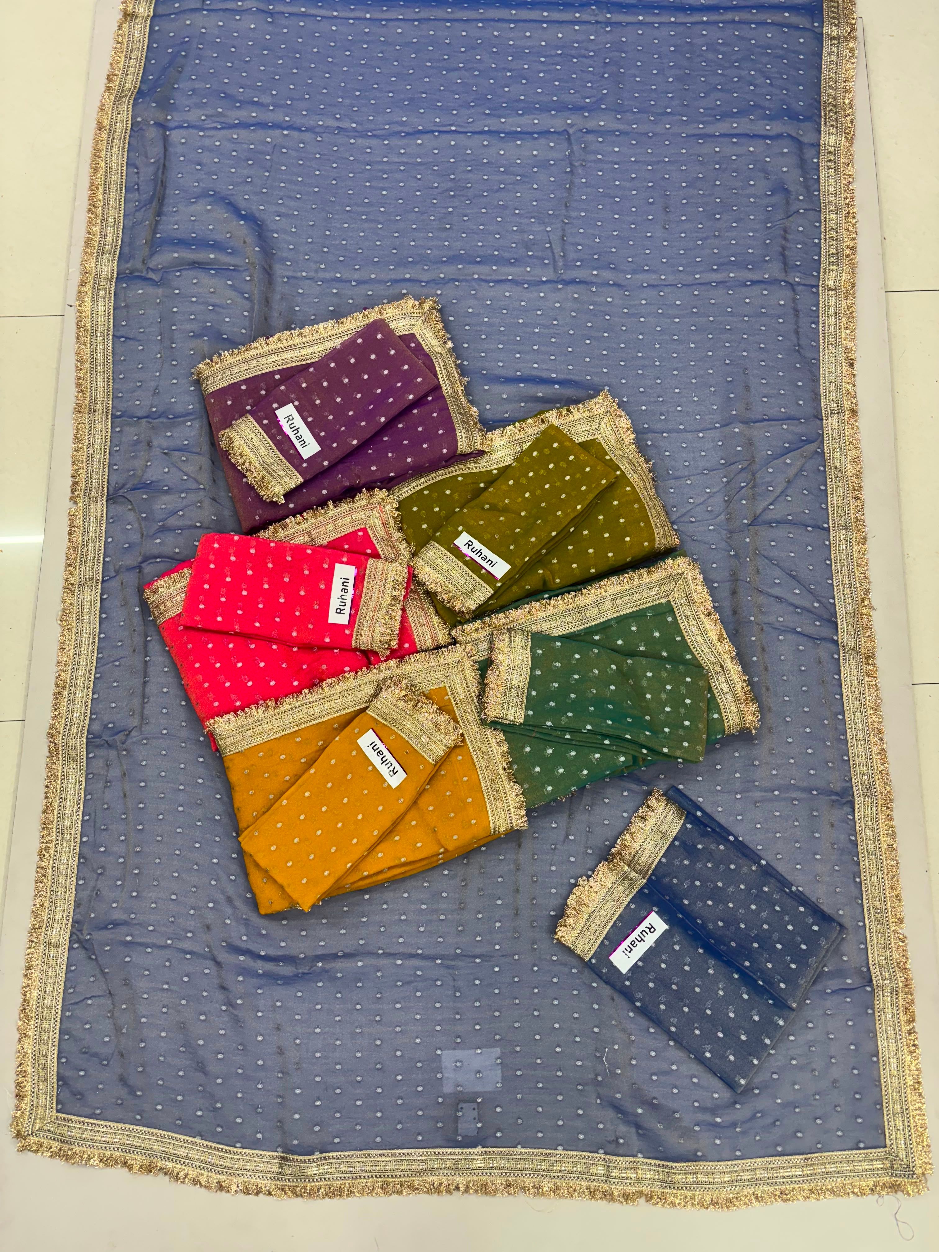 Ruhani Sequins Butti Saree