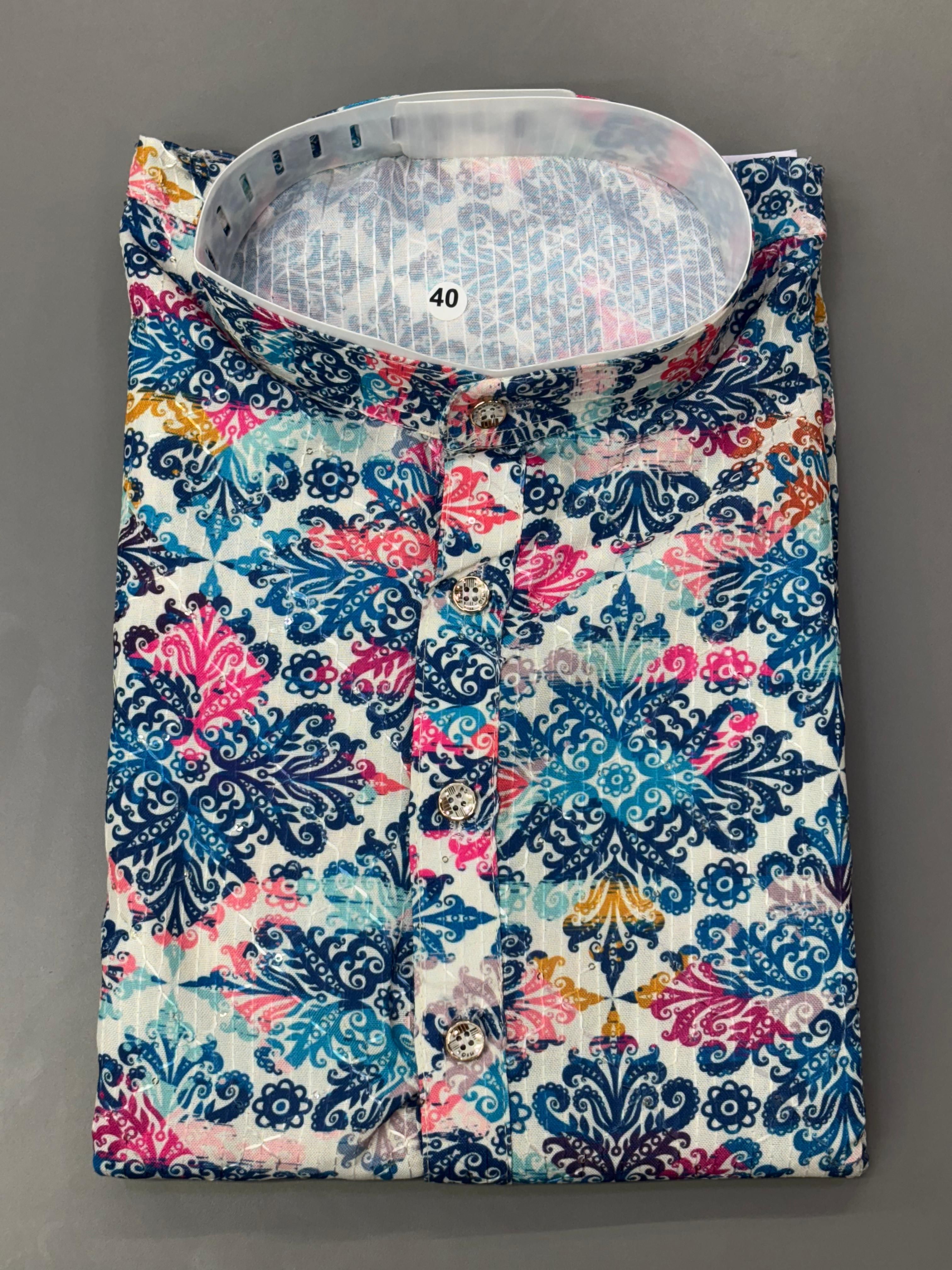 Crochet Print Kurta