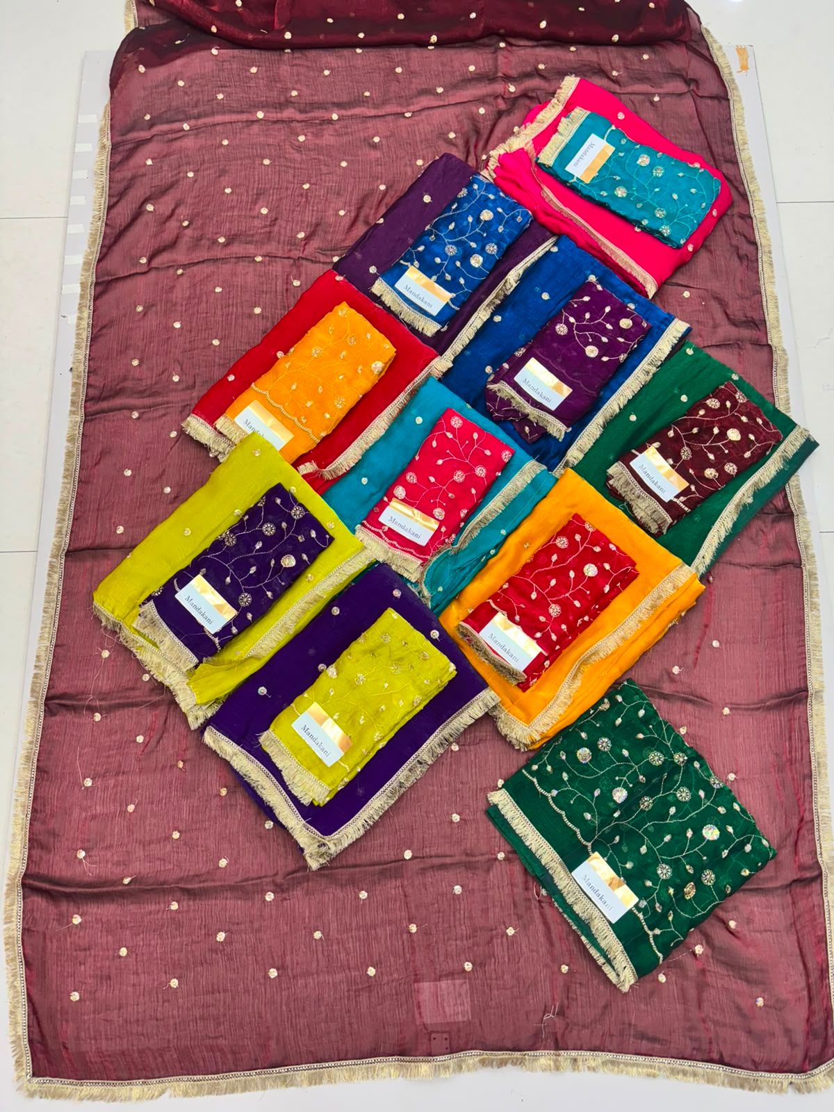 Mandakani Designer Butti Work Saree Collection