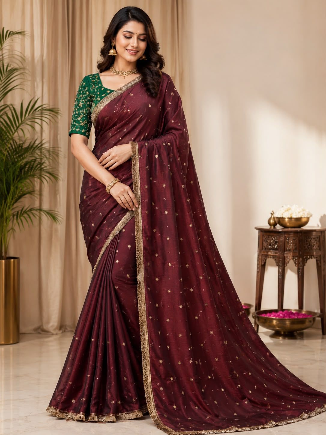 Mandakani Designer Butti Work Saree Collection