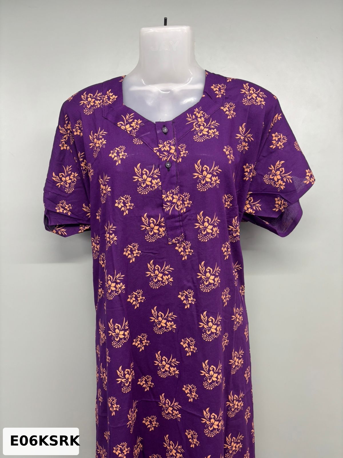 Cotton Apsara With Button Nighty