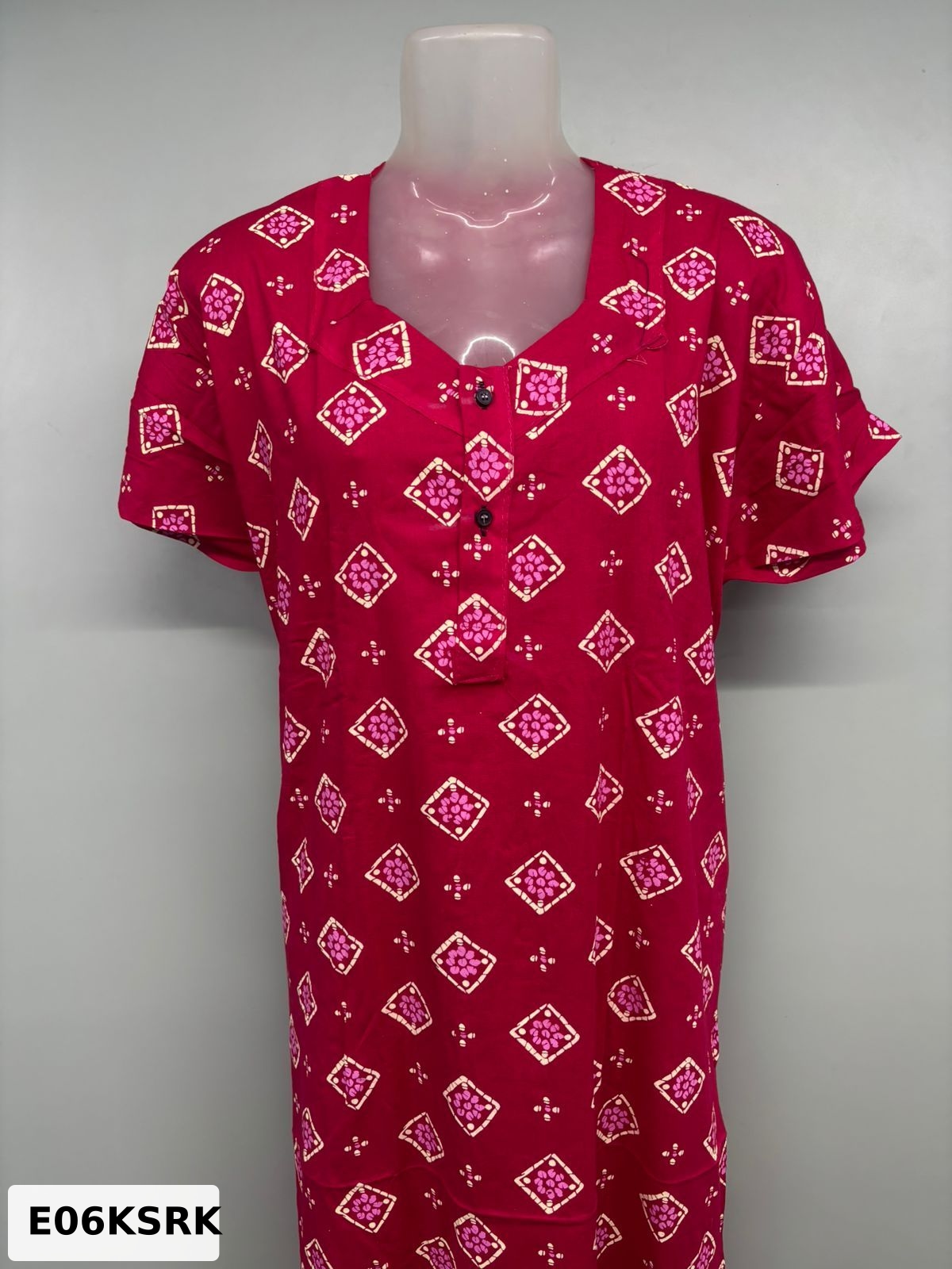 Cotton Apsara With Button Nighty