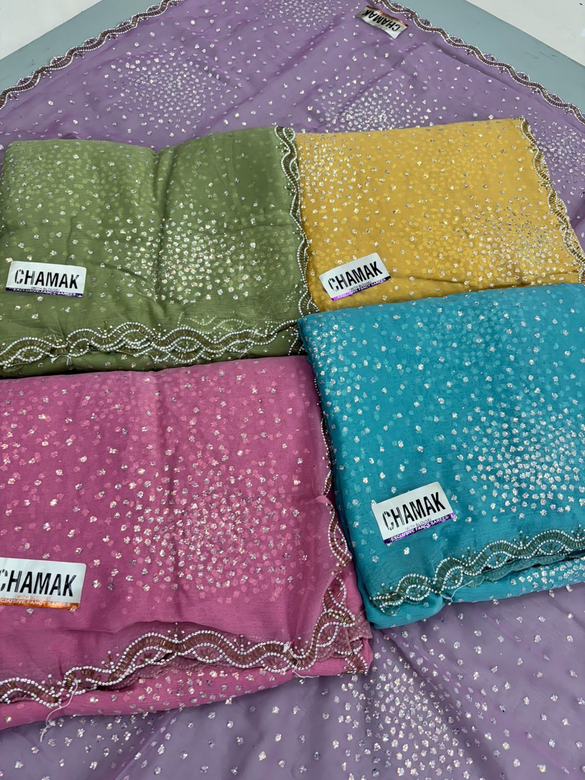 Heavy Chamak Saree