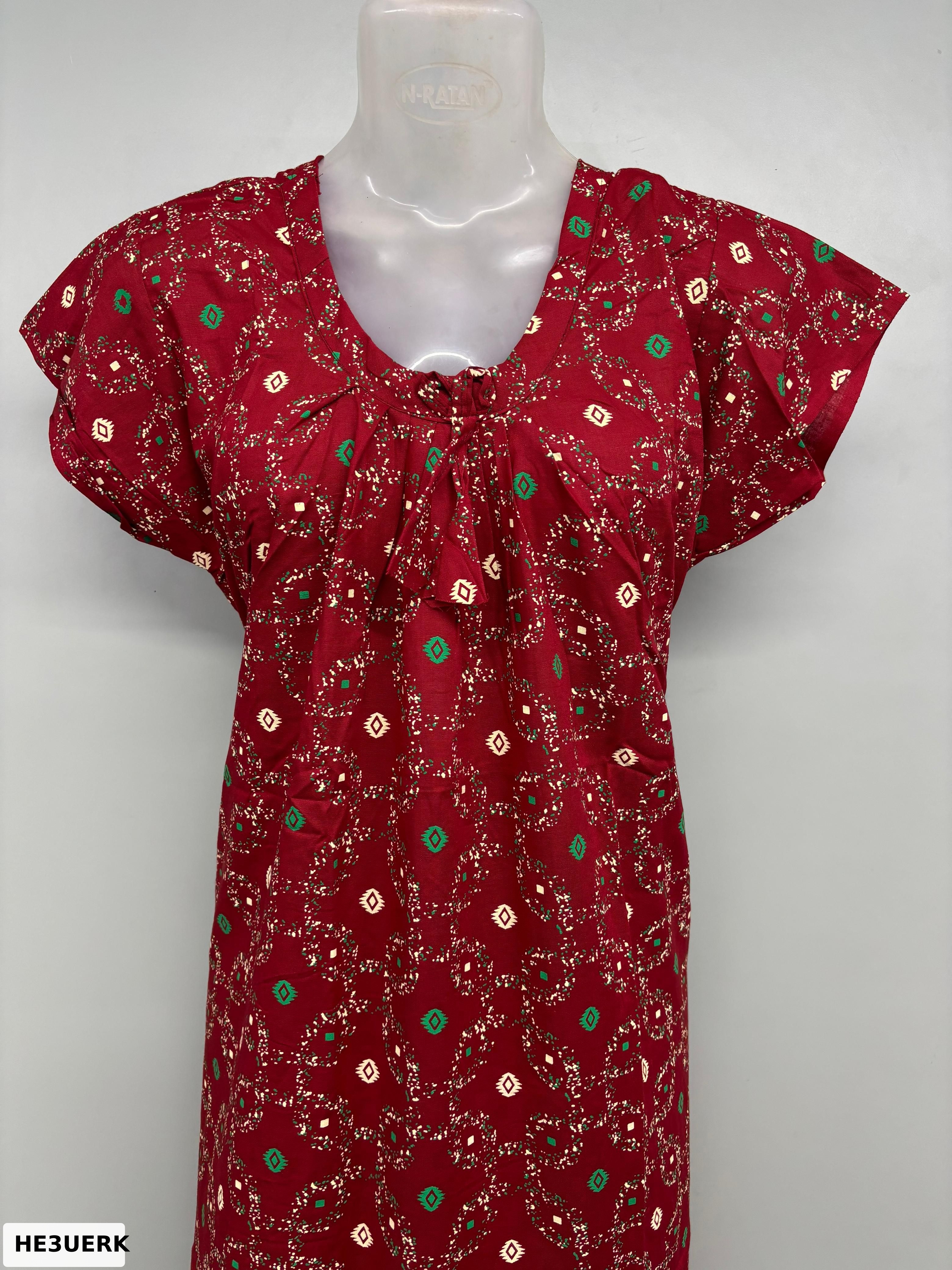 Cloth Cotton Apsara Round Neck Nighty
