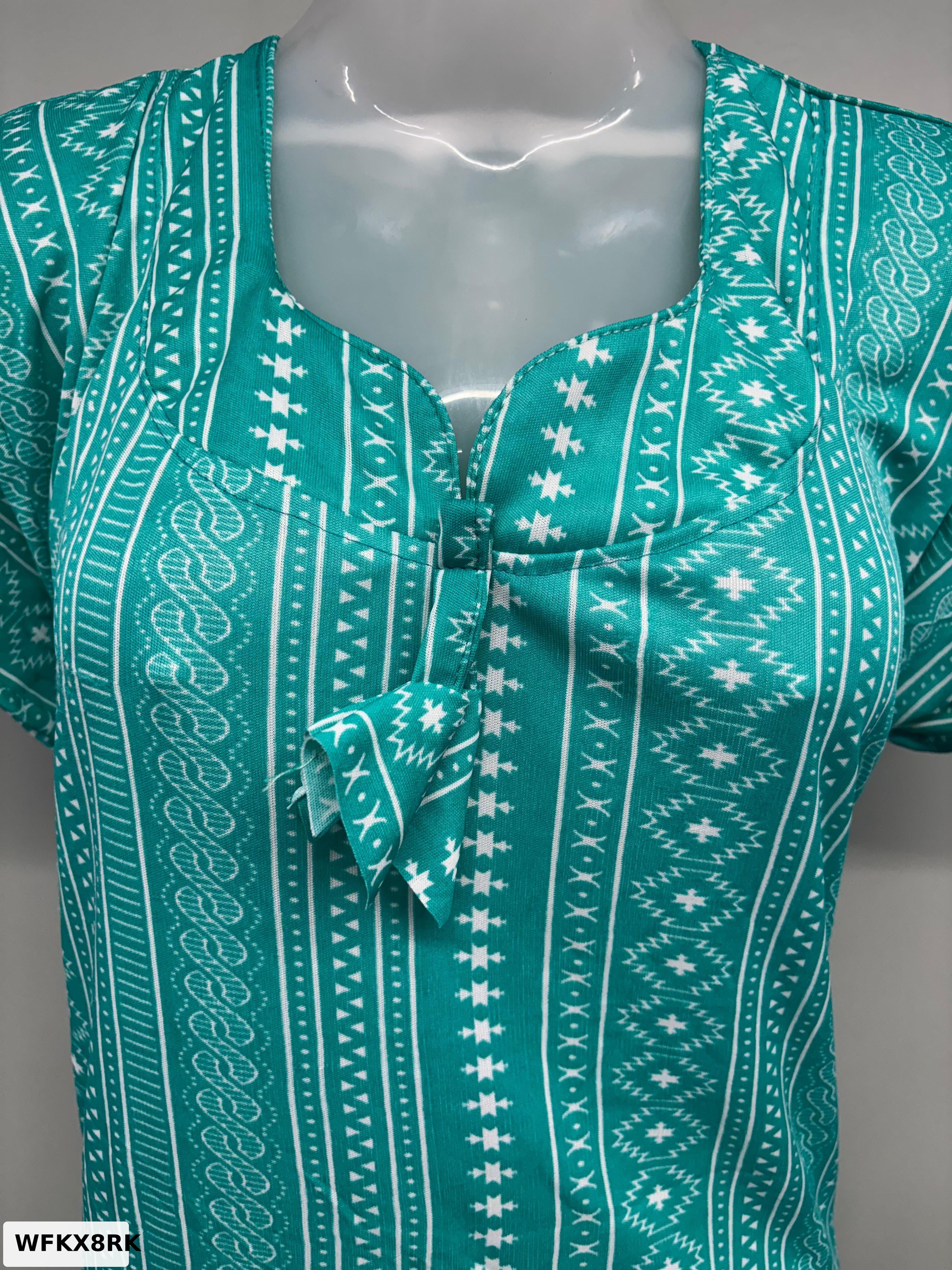 Lycra Round Neck Nighty