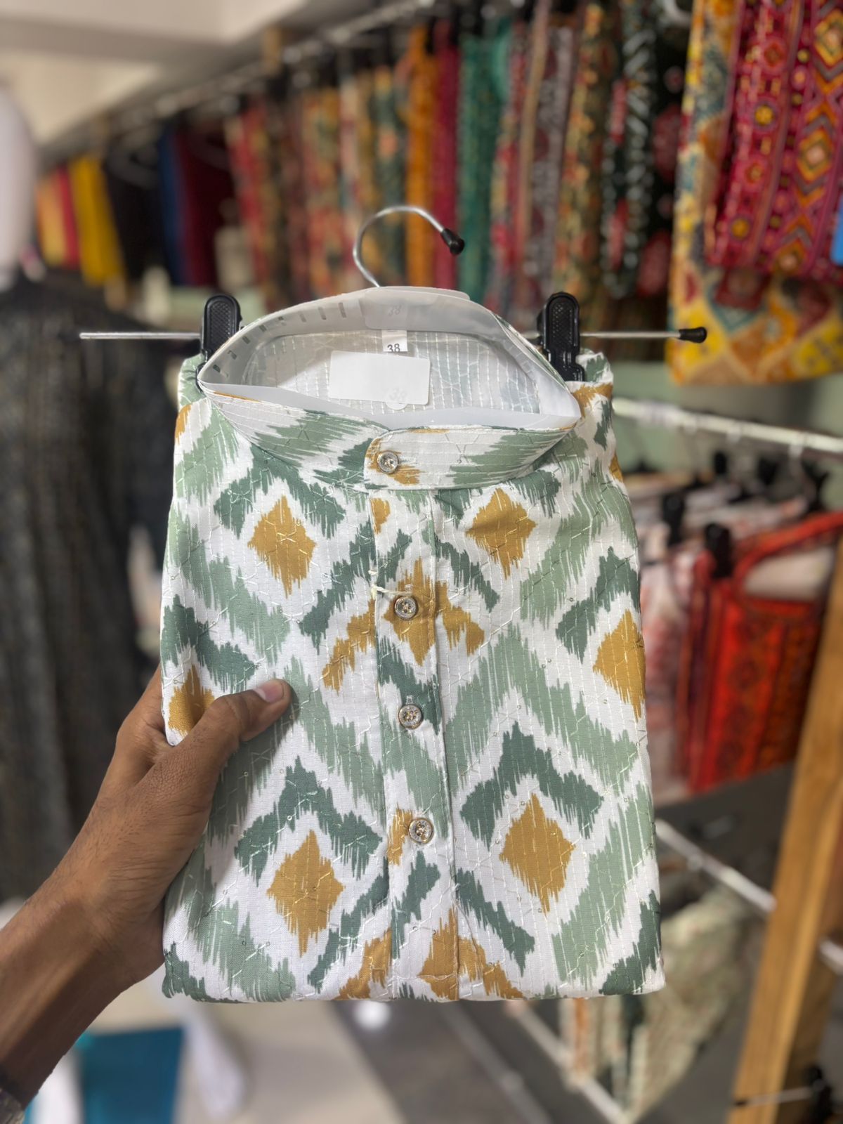 Rayon Chikan Kurta