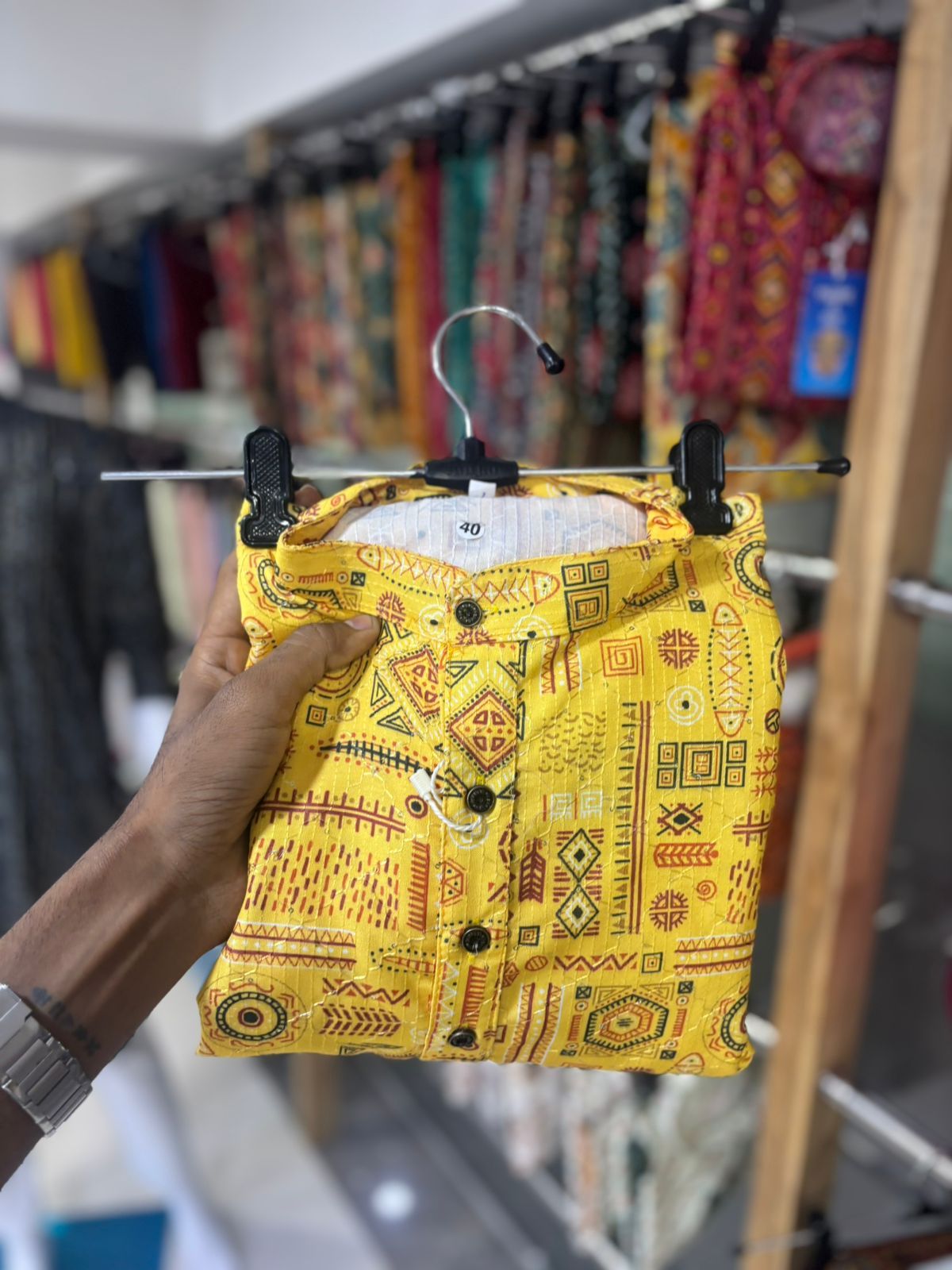 Rayon Chikan Kurta