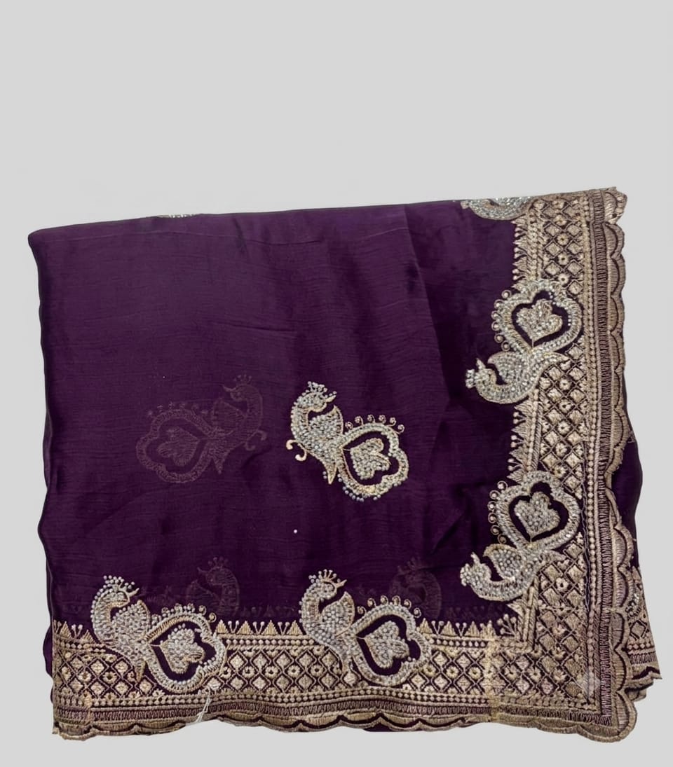 Chiffon Saree With Running Back Blouse