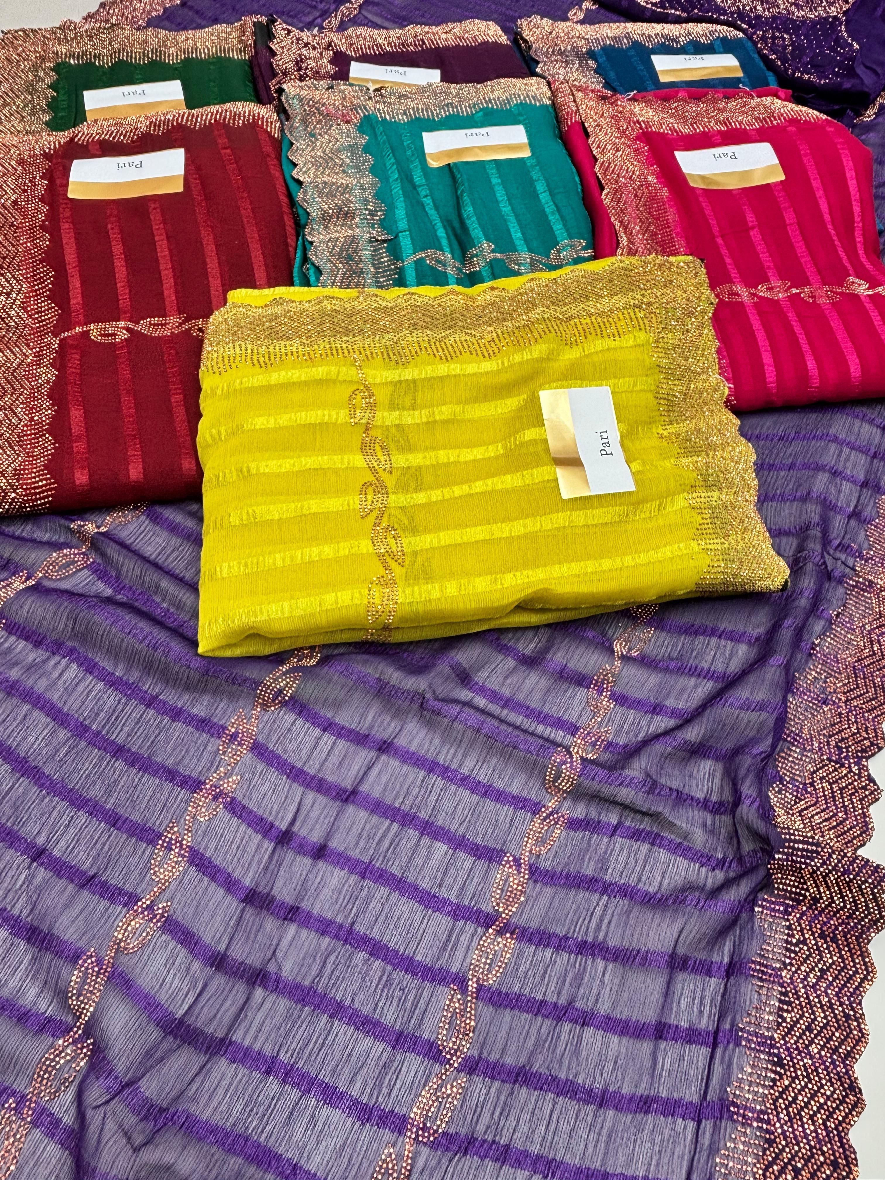 Pari Swarovski Diamond Work Saree