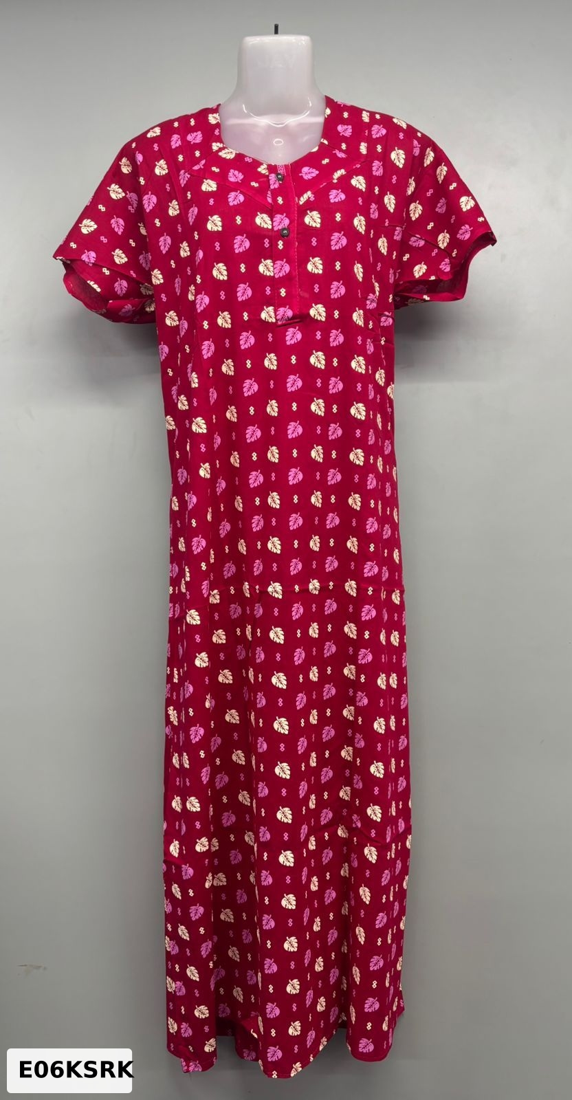 Cotton Apsara With Button Nighty