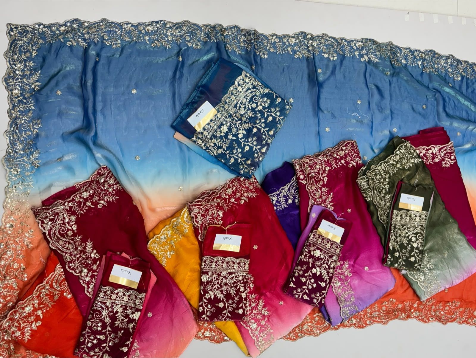 Nanda Fendy Silk Double Shadow Sarees