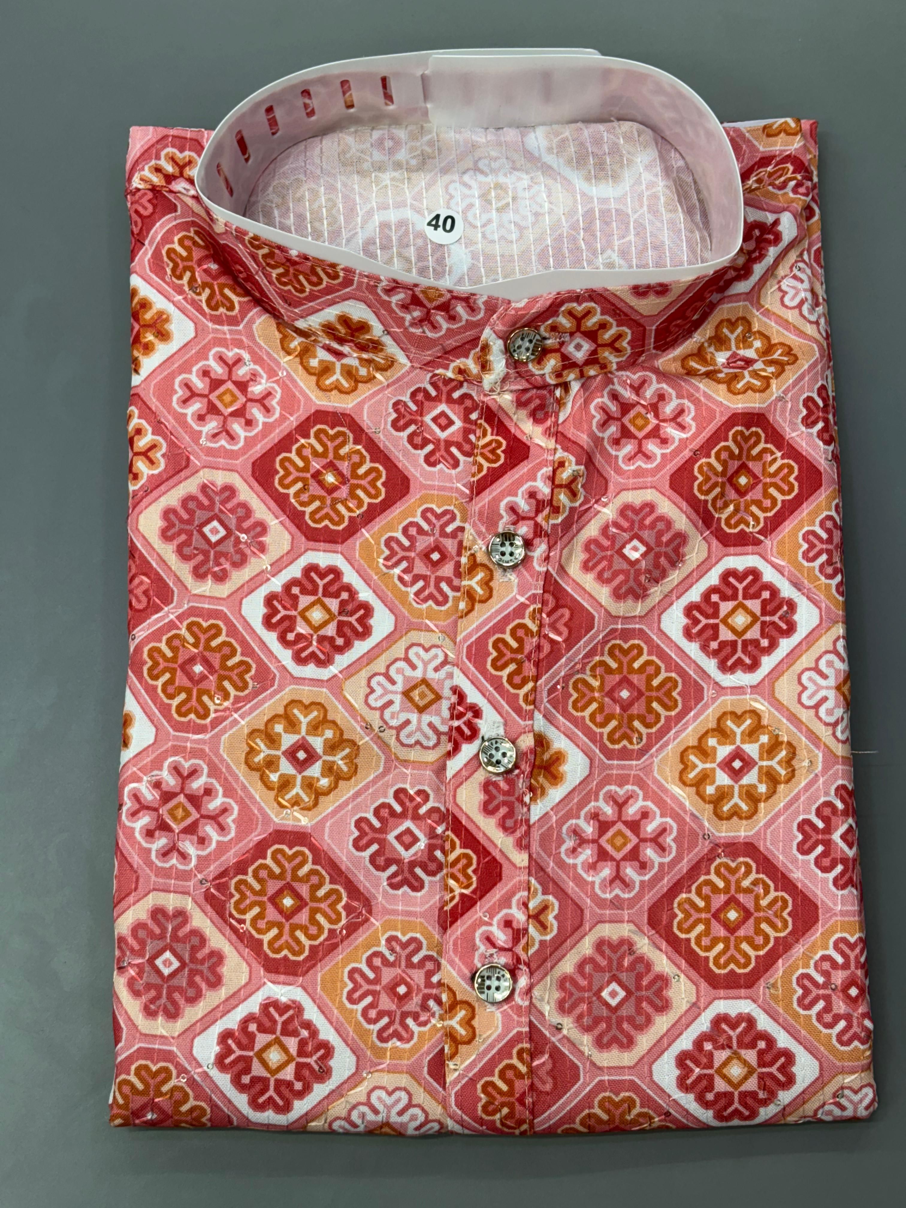 Crochet Print Kurta
