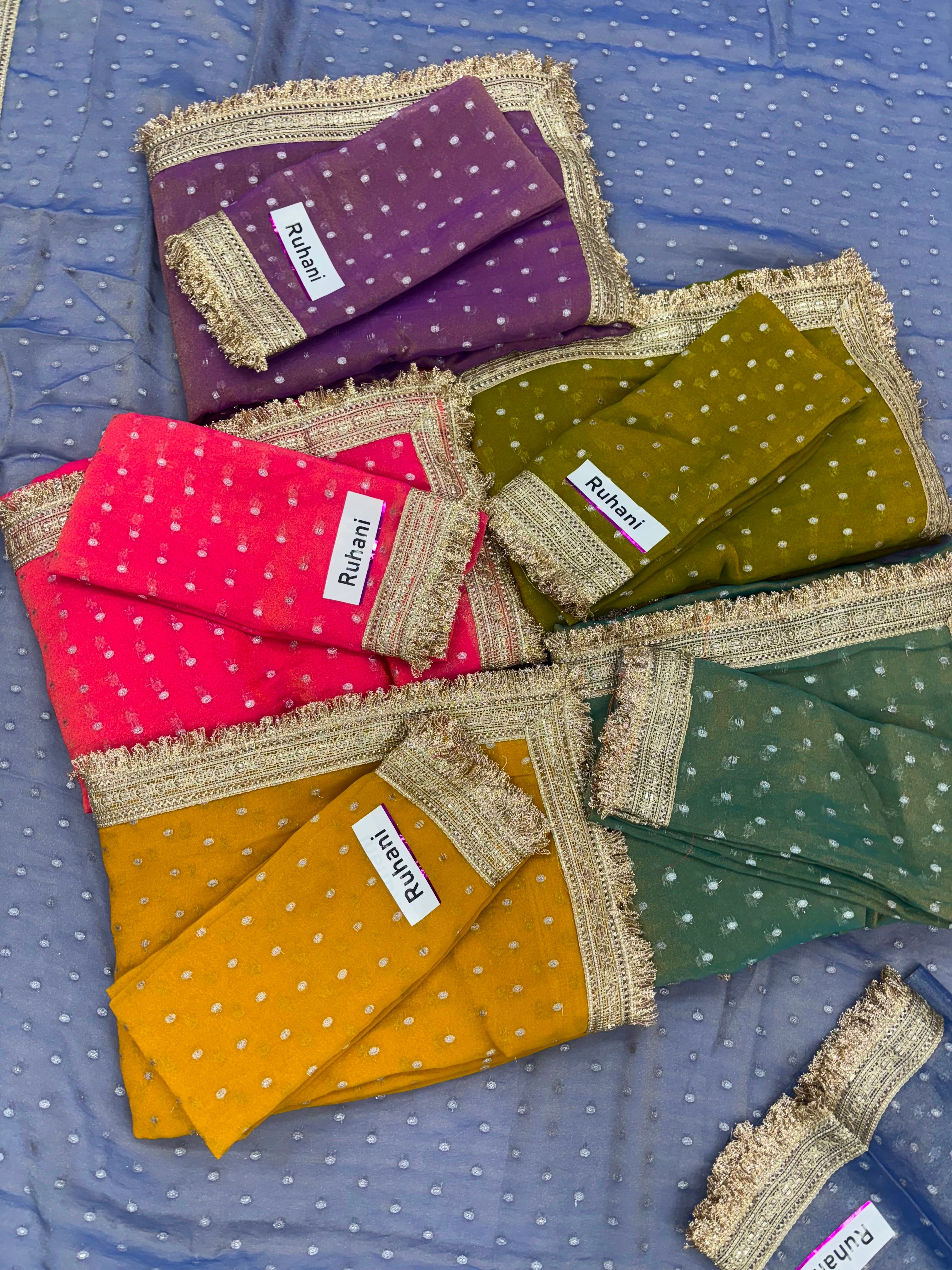 Ruhani Sequins Butti Saree