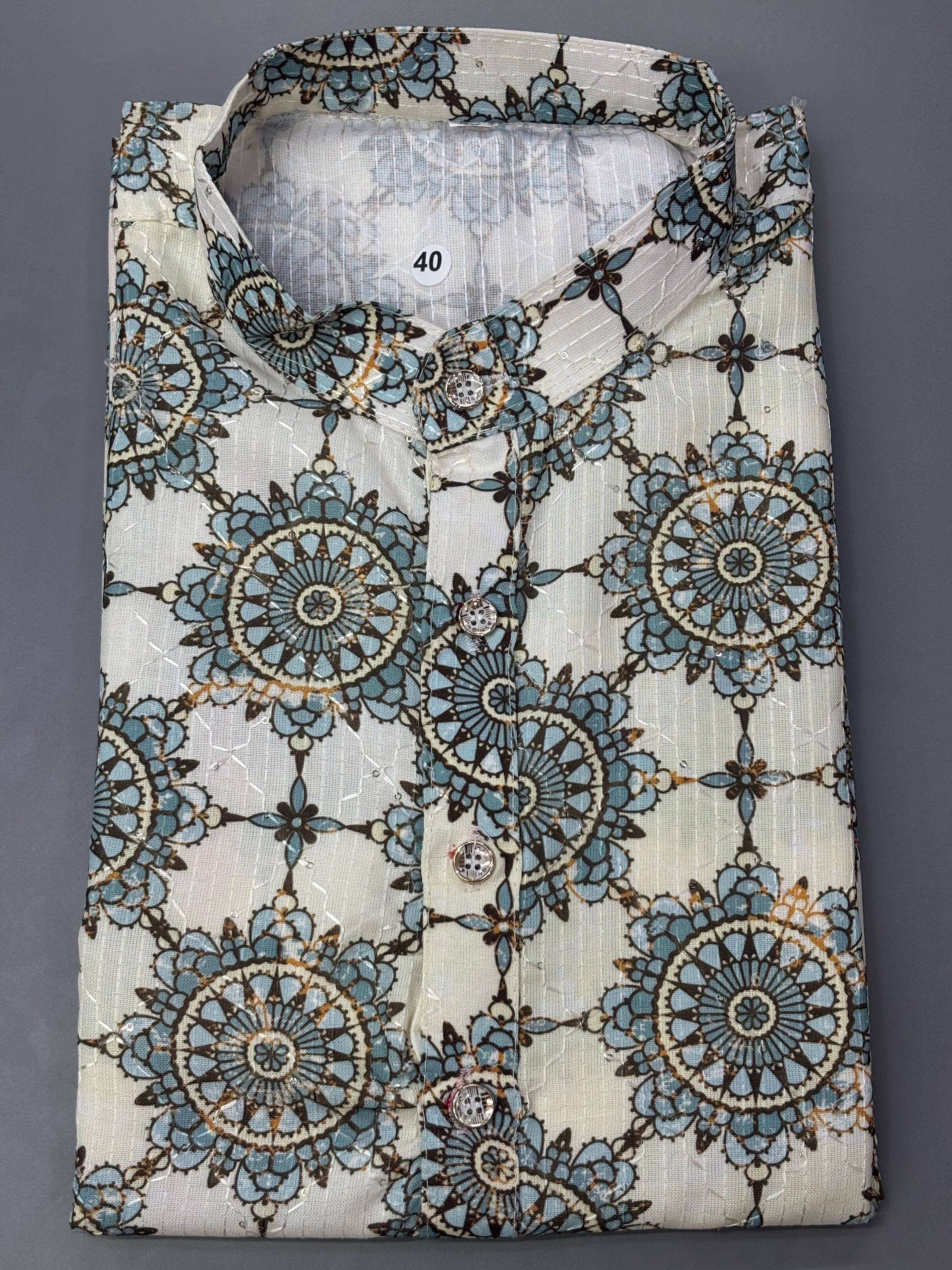 Crochet Print Kurta