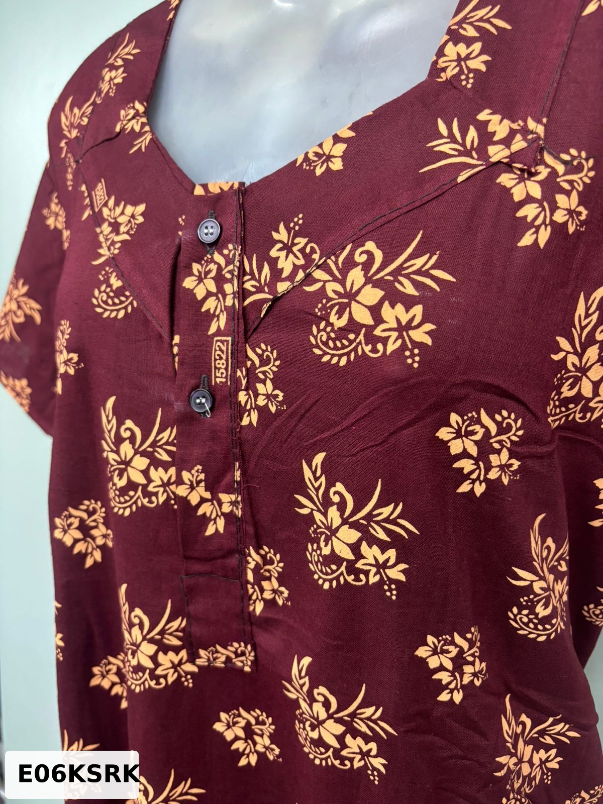 Cotton Apsara With Button Nighty