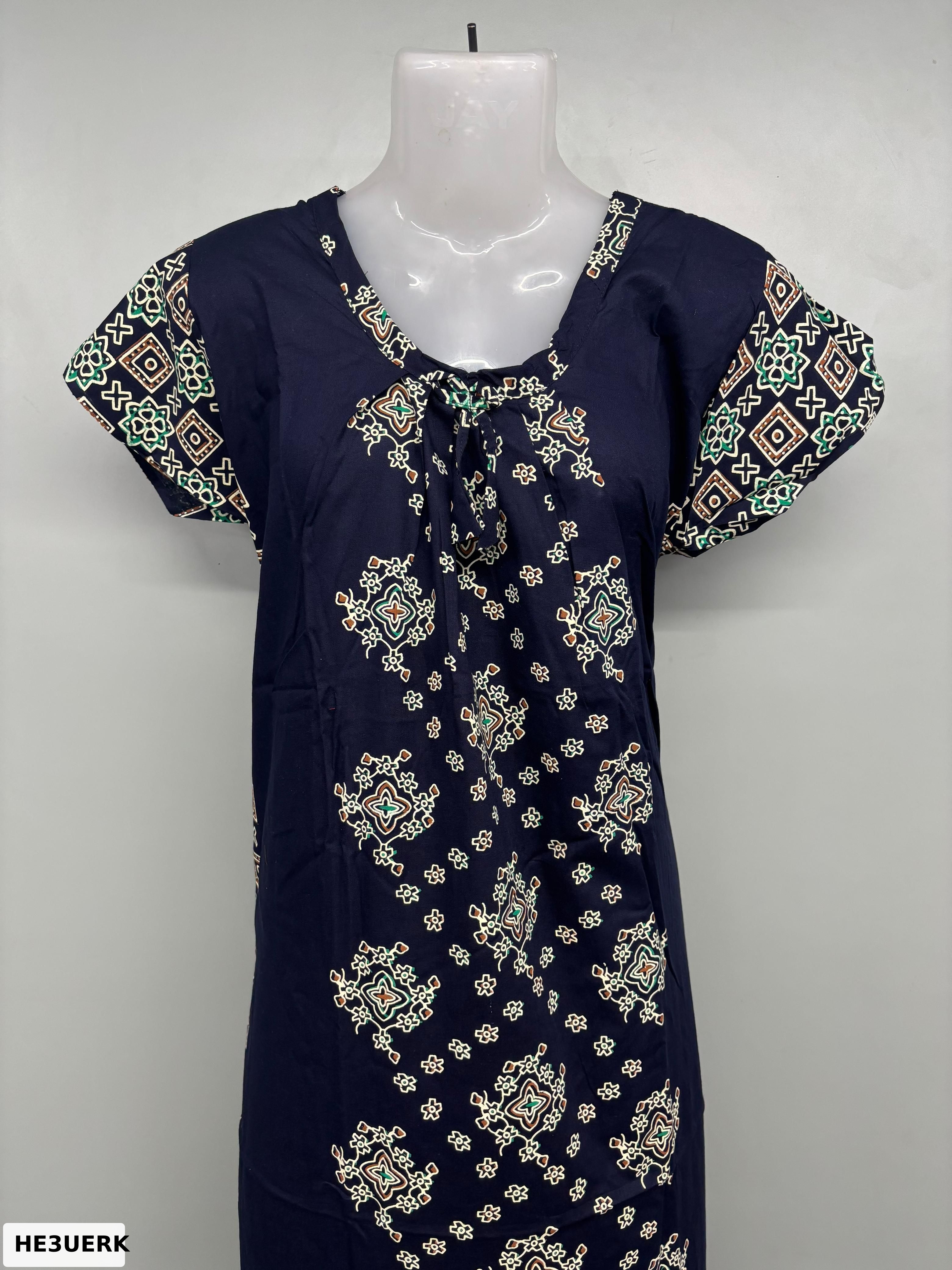 Cloth Cotton Apsara Round Neck Nighty