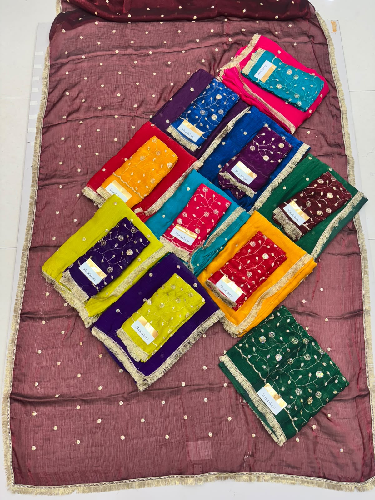 Mandakani Designer Butti Work Saree Collection