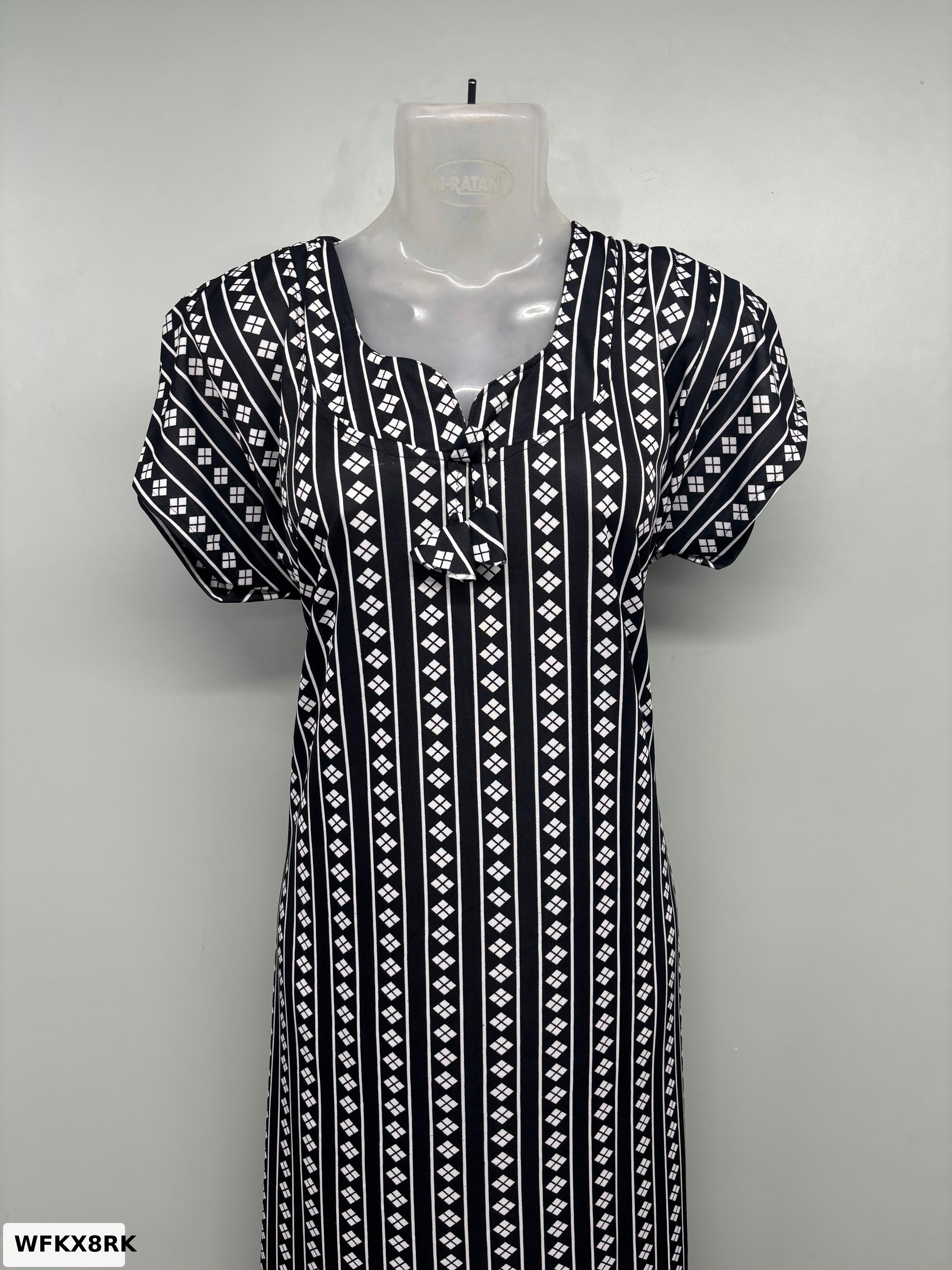 Lycra Round Neck Nighty