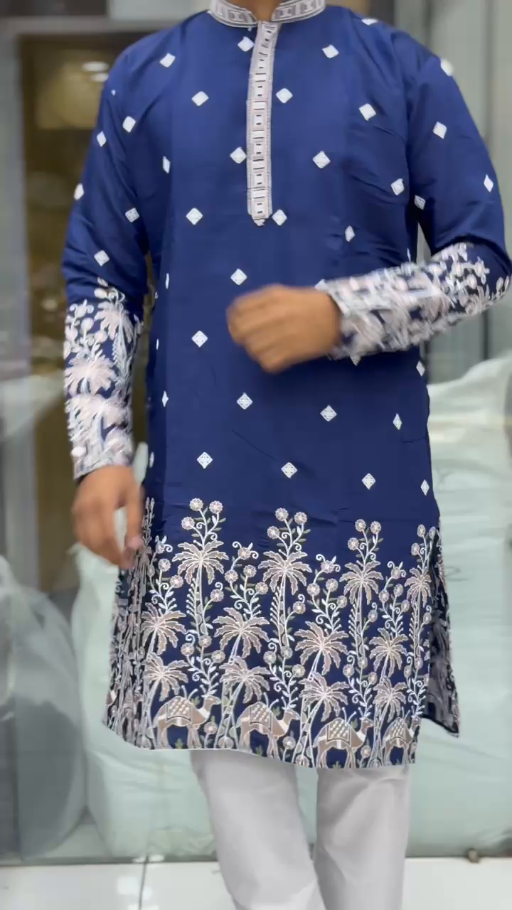 Men's Daman Kurta Heavy Roman Silk