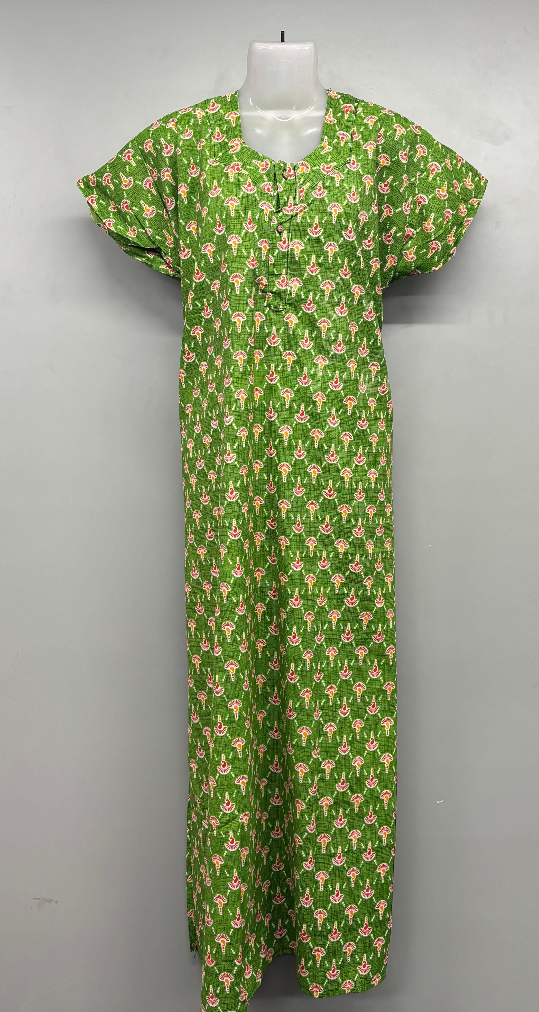 Cloth Chirag Cotton Button Neck Nighty
