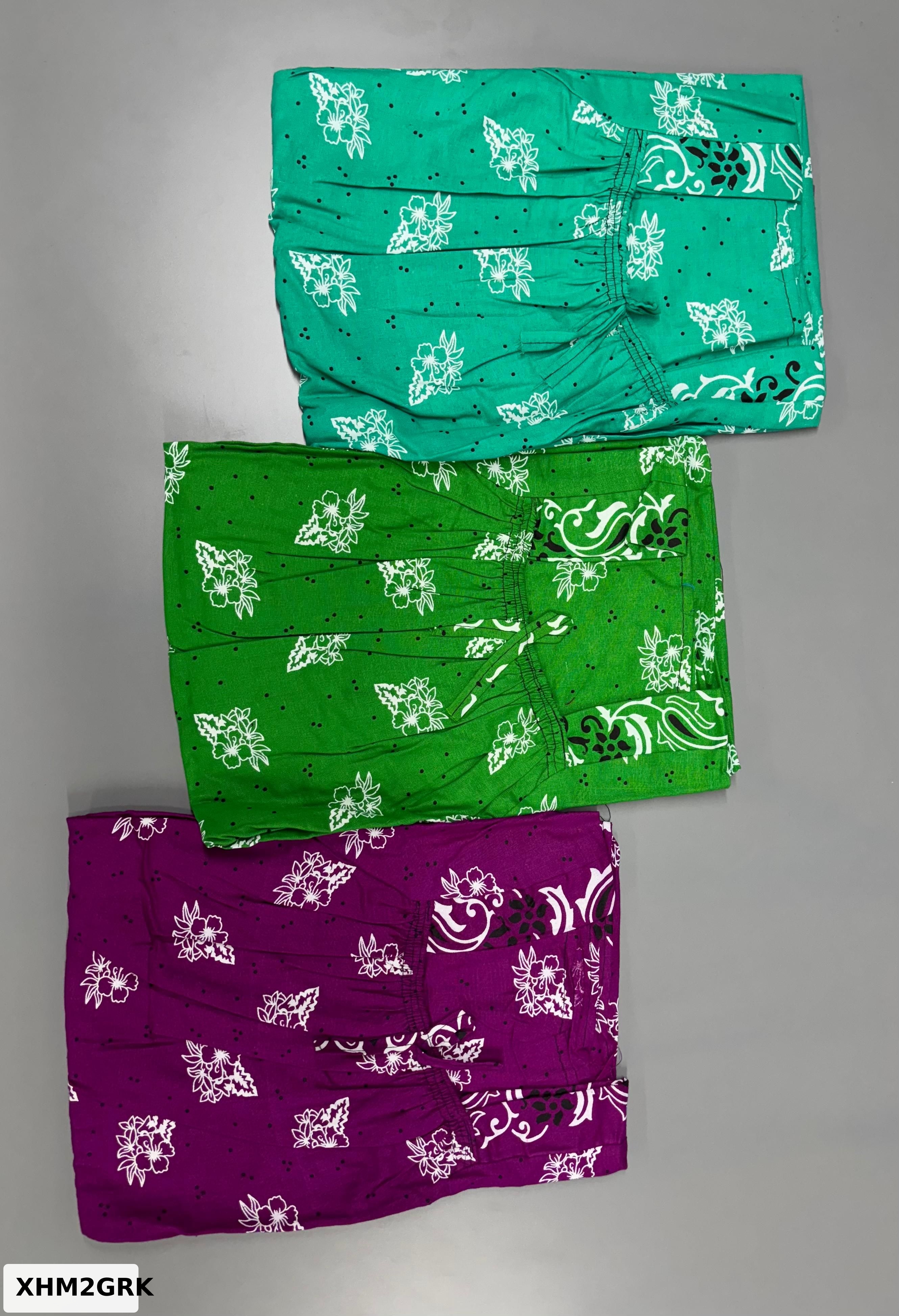 Cotton Carola Print Elastic Neck Nighty