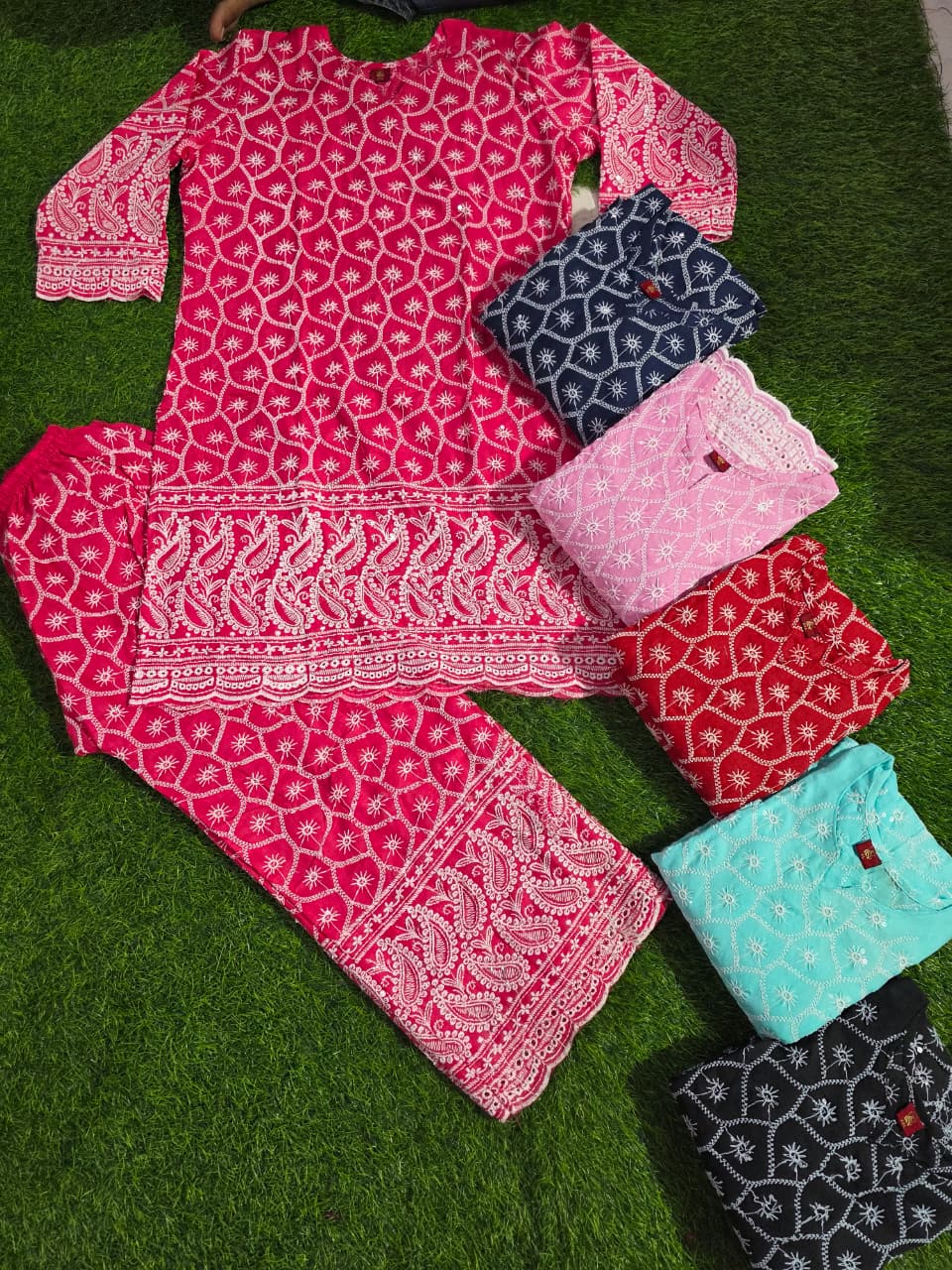 Fancy Chikan Work Co-Ord Set