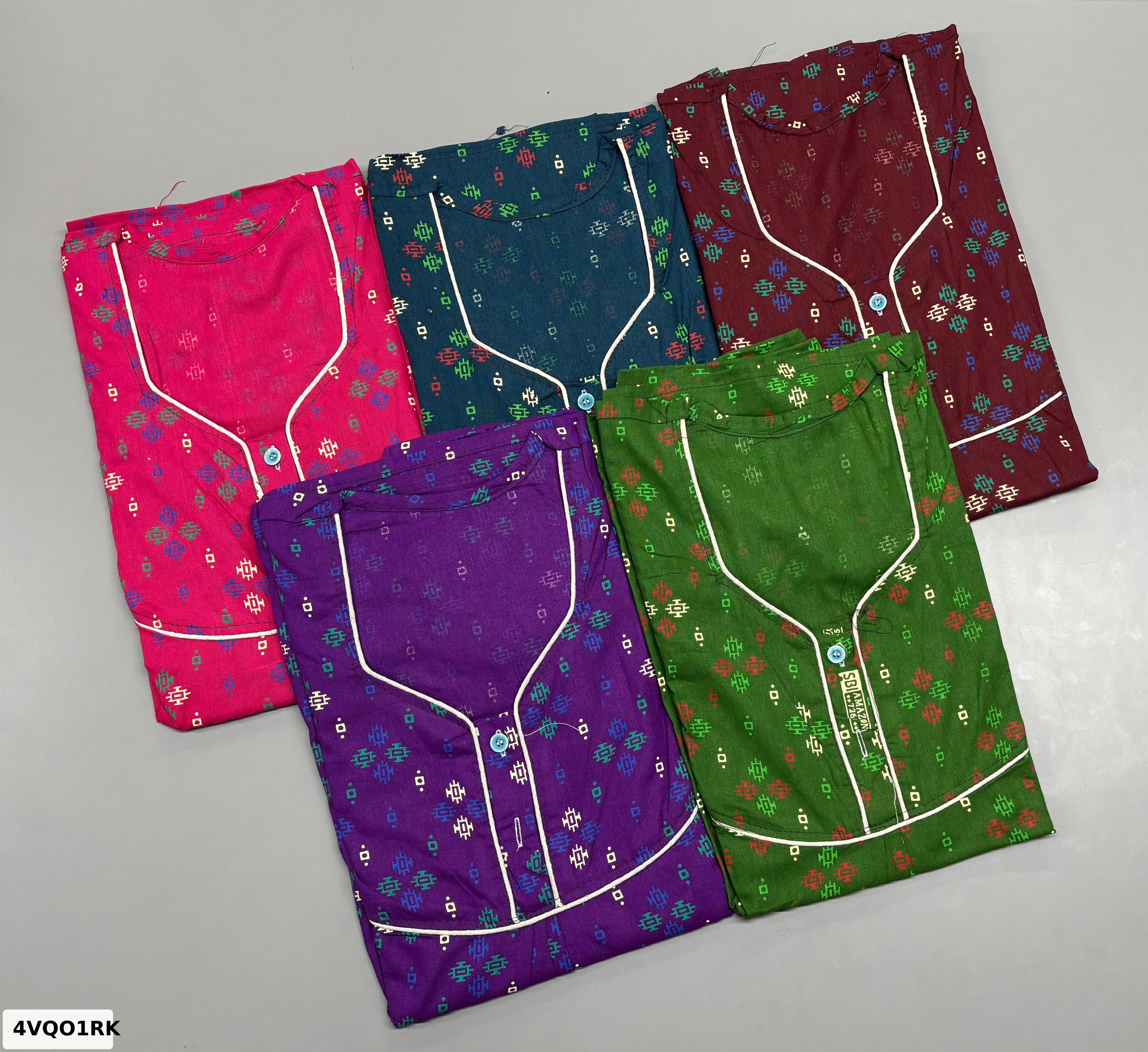 Apsara Piping Cotton Nighty