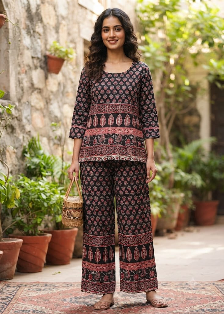 Rakhi Spacial Ajrak Print Cod Set