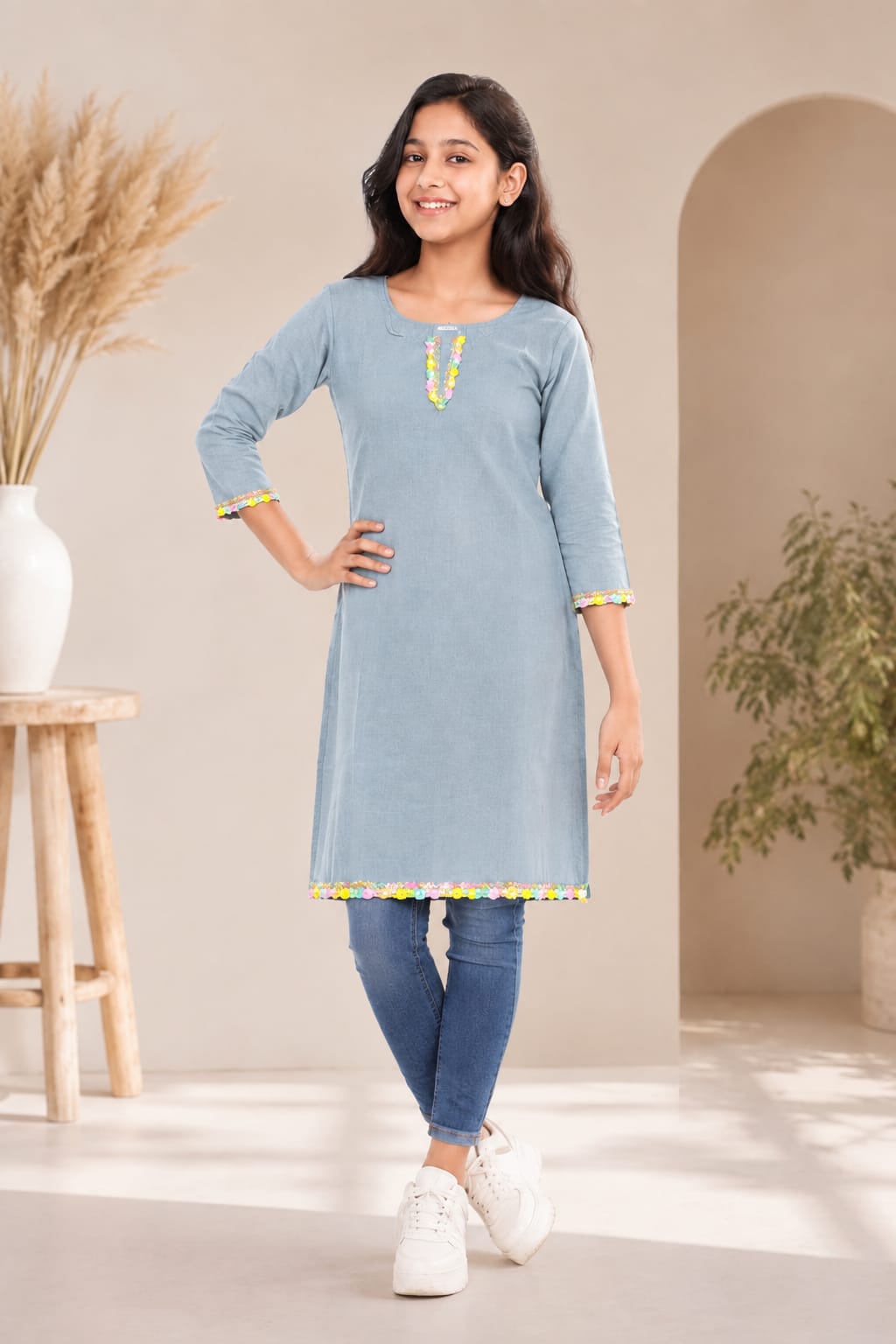 Cotton Slub Kids Kurtis