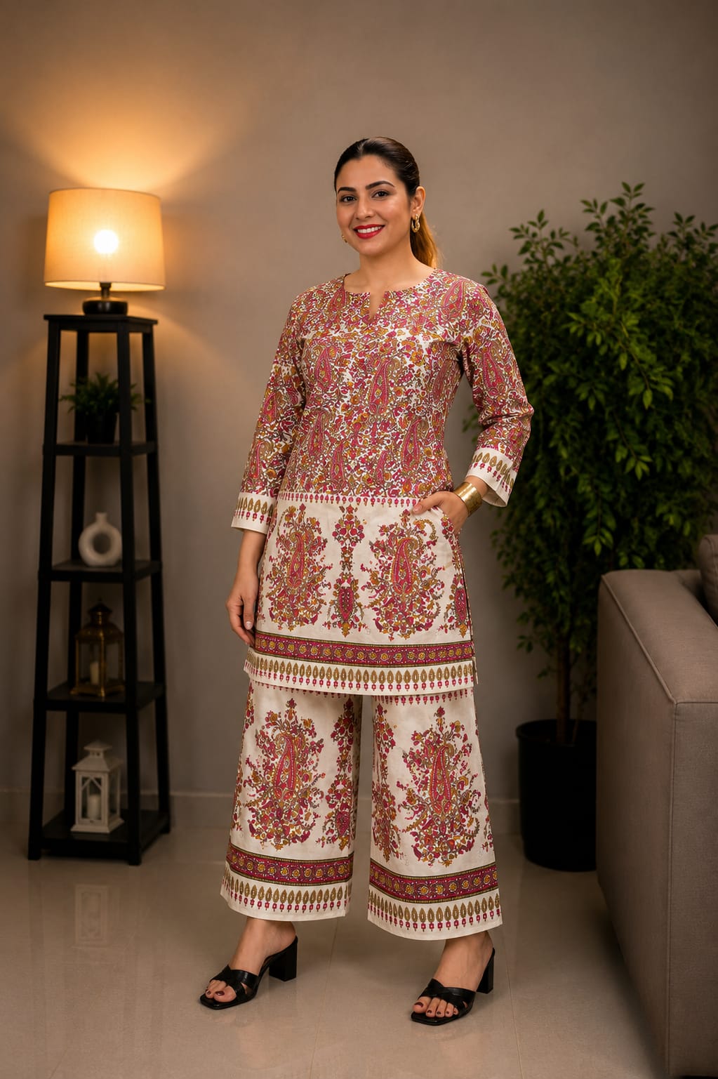 Airport Look Co-Ord Set Ajrak