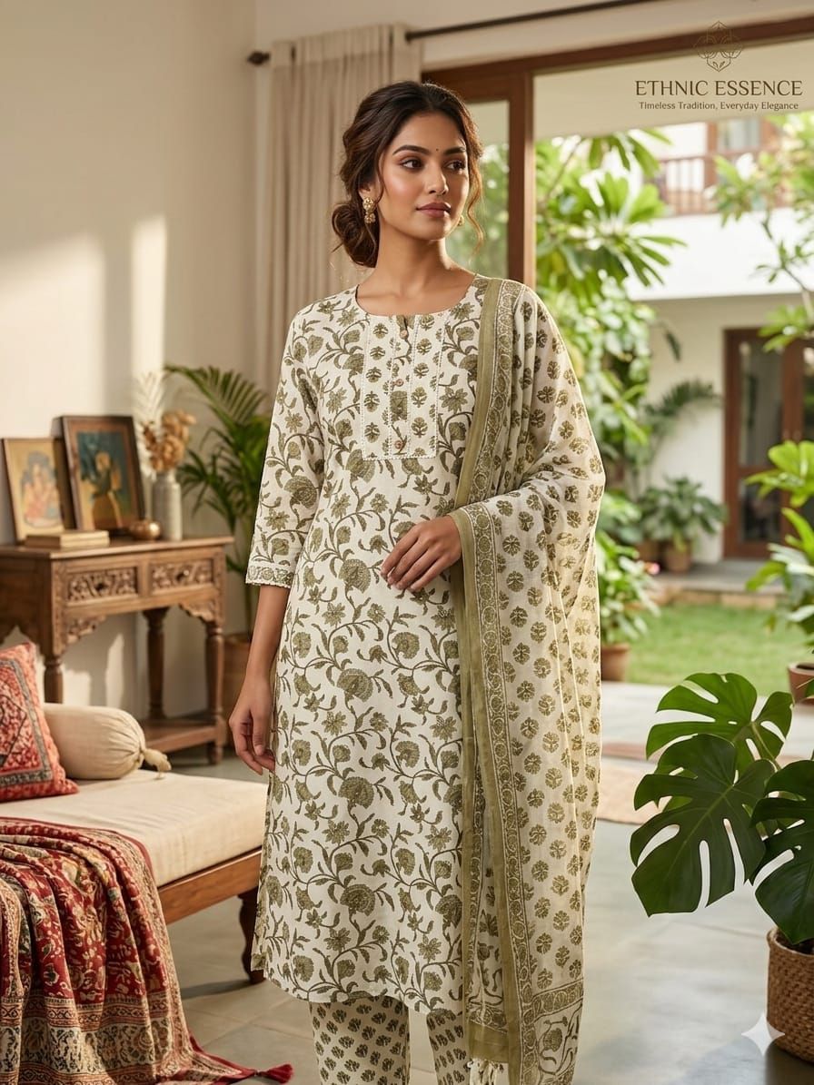 Jaipuri Print 3 Piece