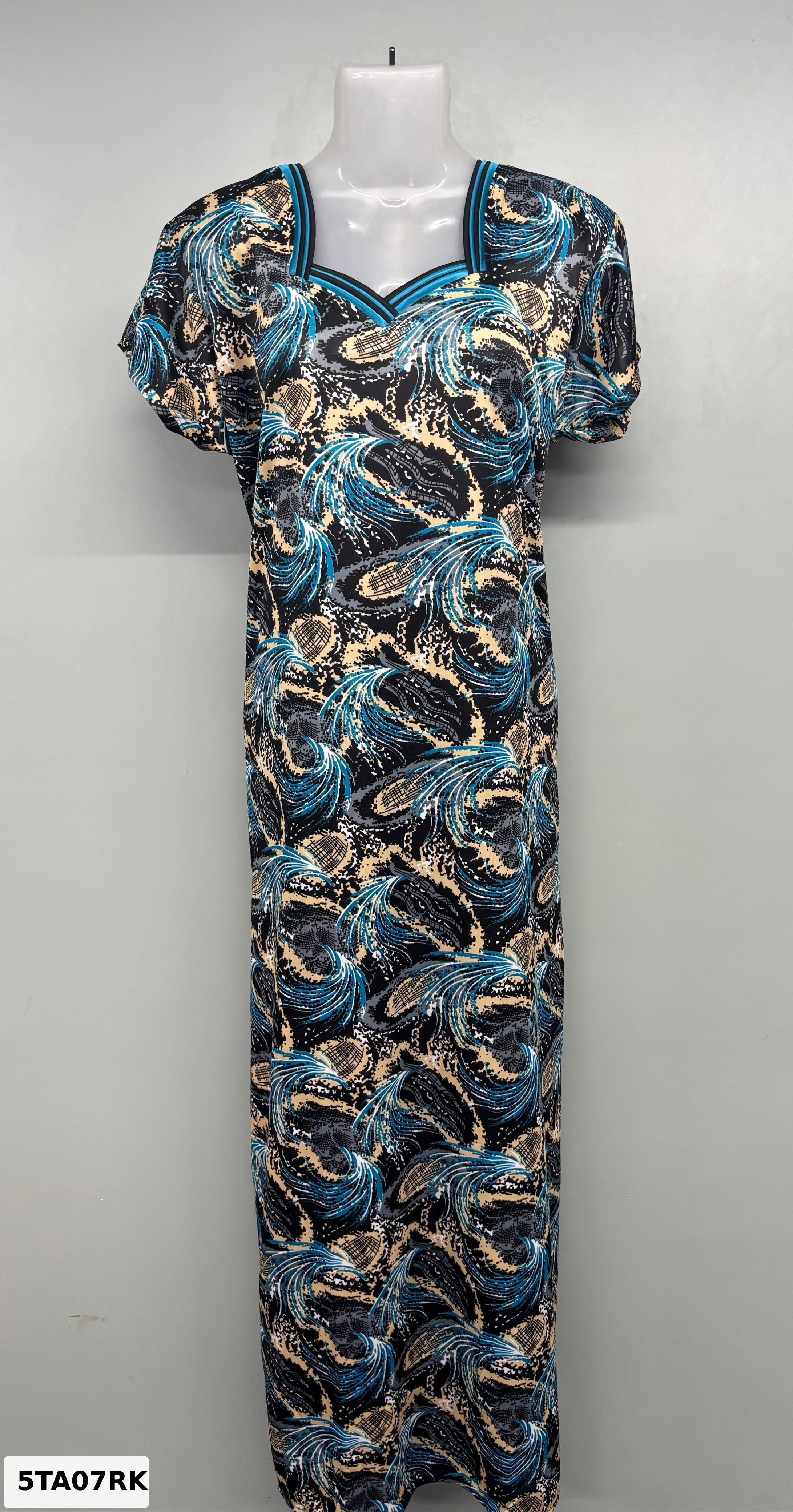 Malai Sareena Fancy Neck Nighty