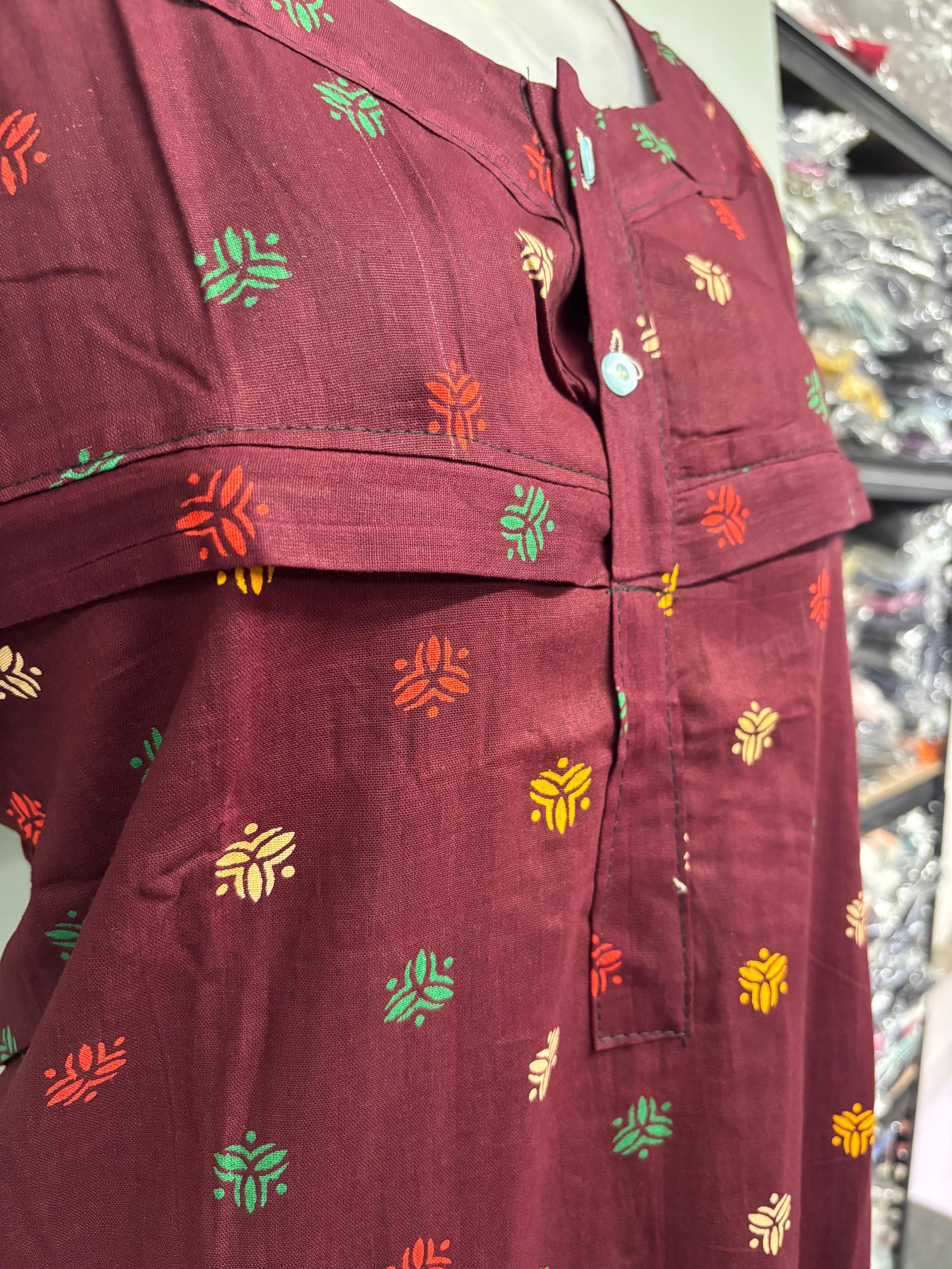 Gujri Feeding Chain Cotton Nighty