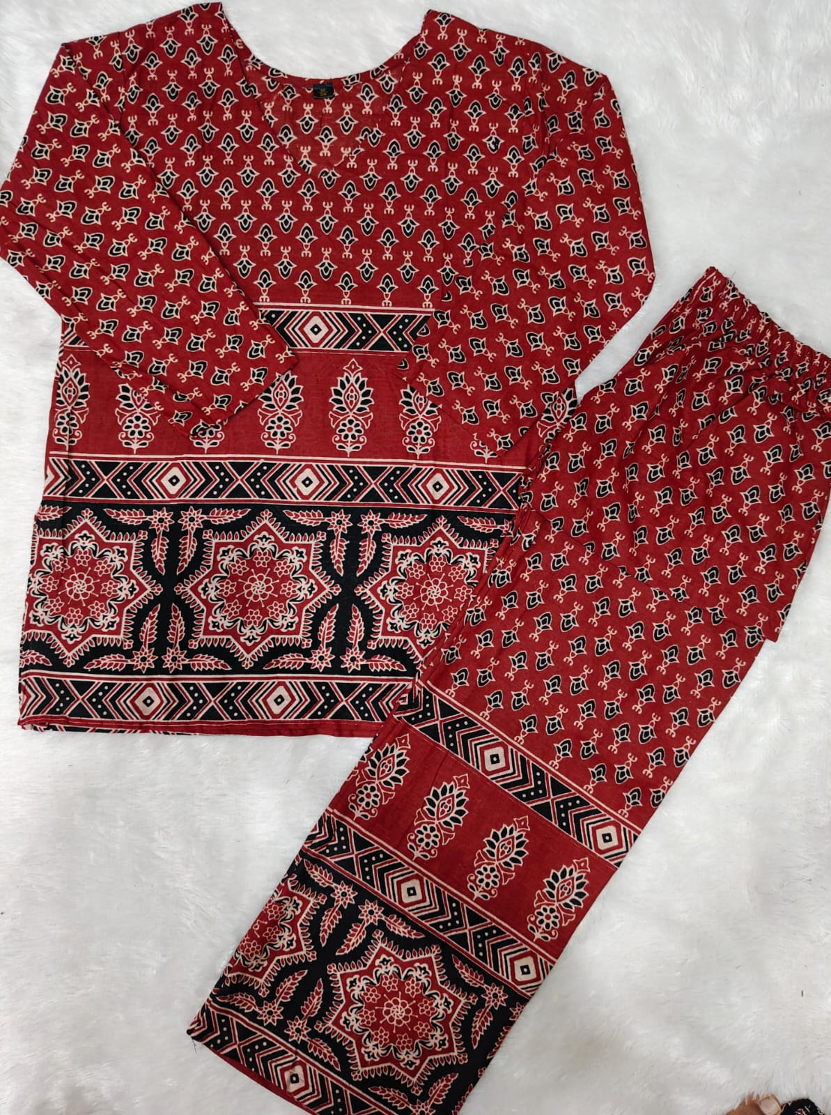Rakhi Spacial Ajrak Print Cod Set