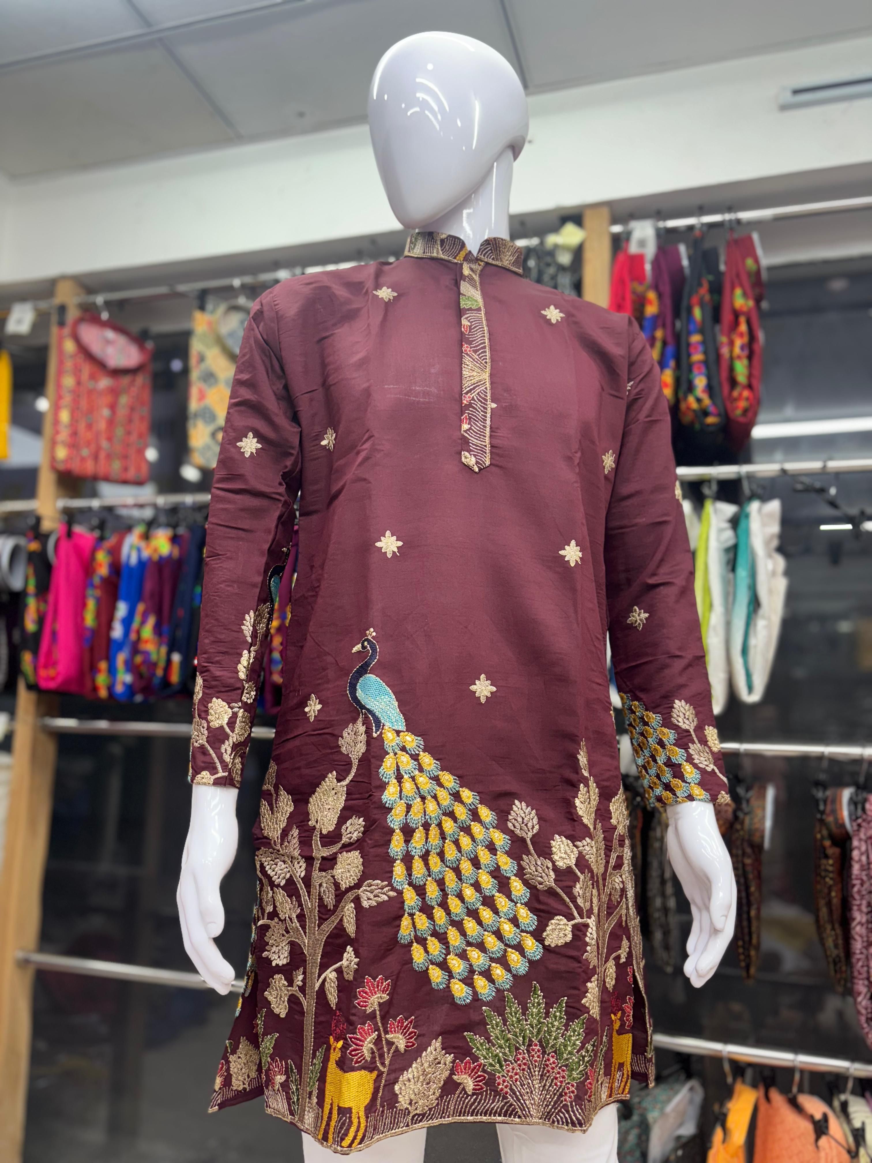 Men's Heavy Daman Work Kurta