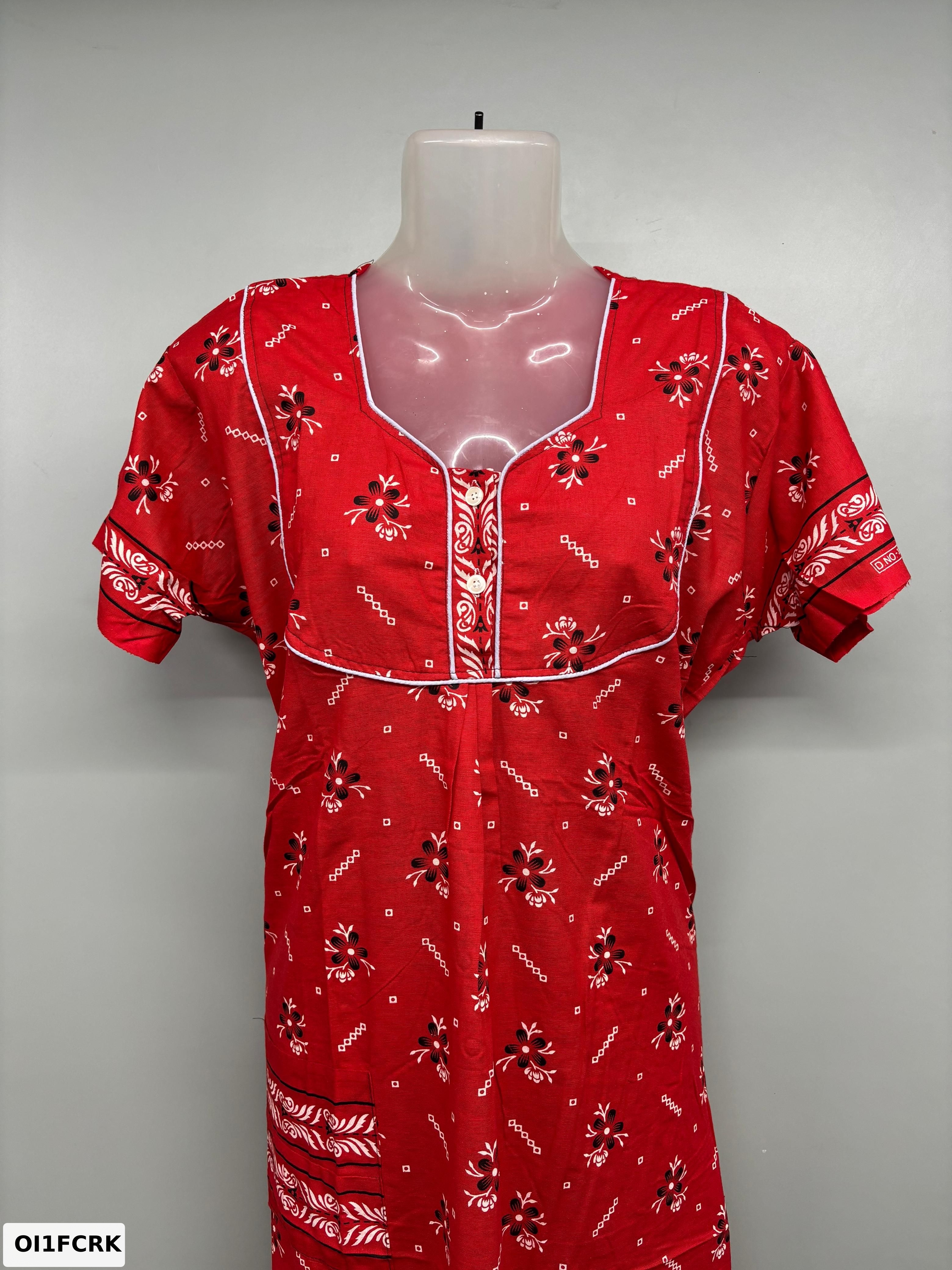 Carol Piping Cotton Nighty