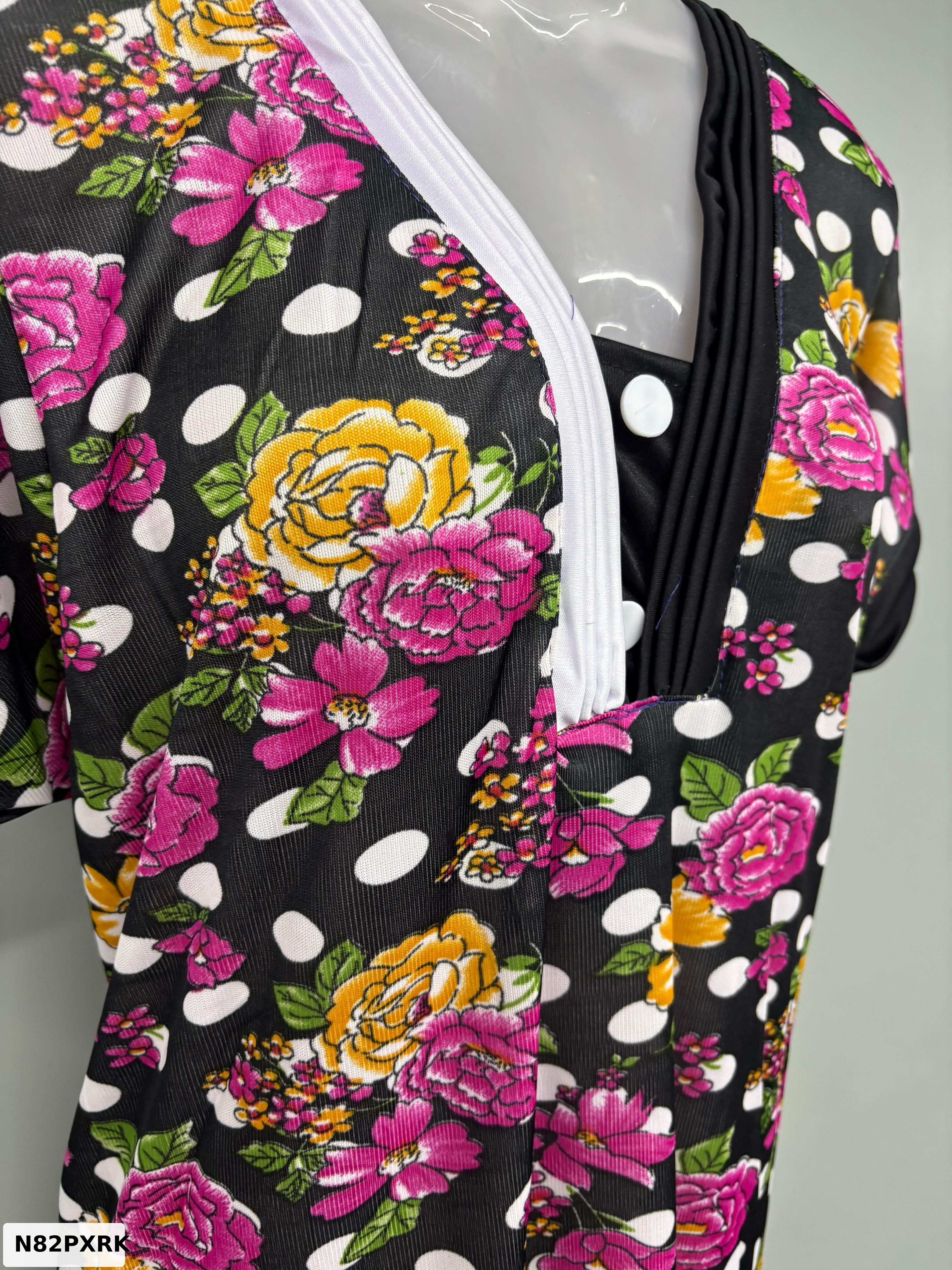 CLOTH SAREE RIB NECK NIGHTY