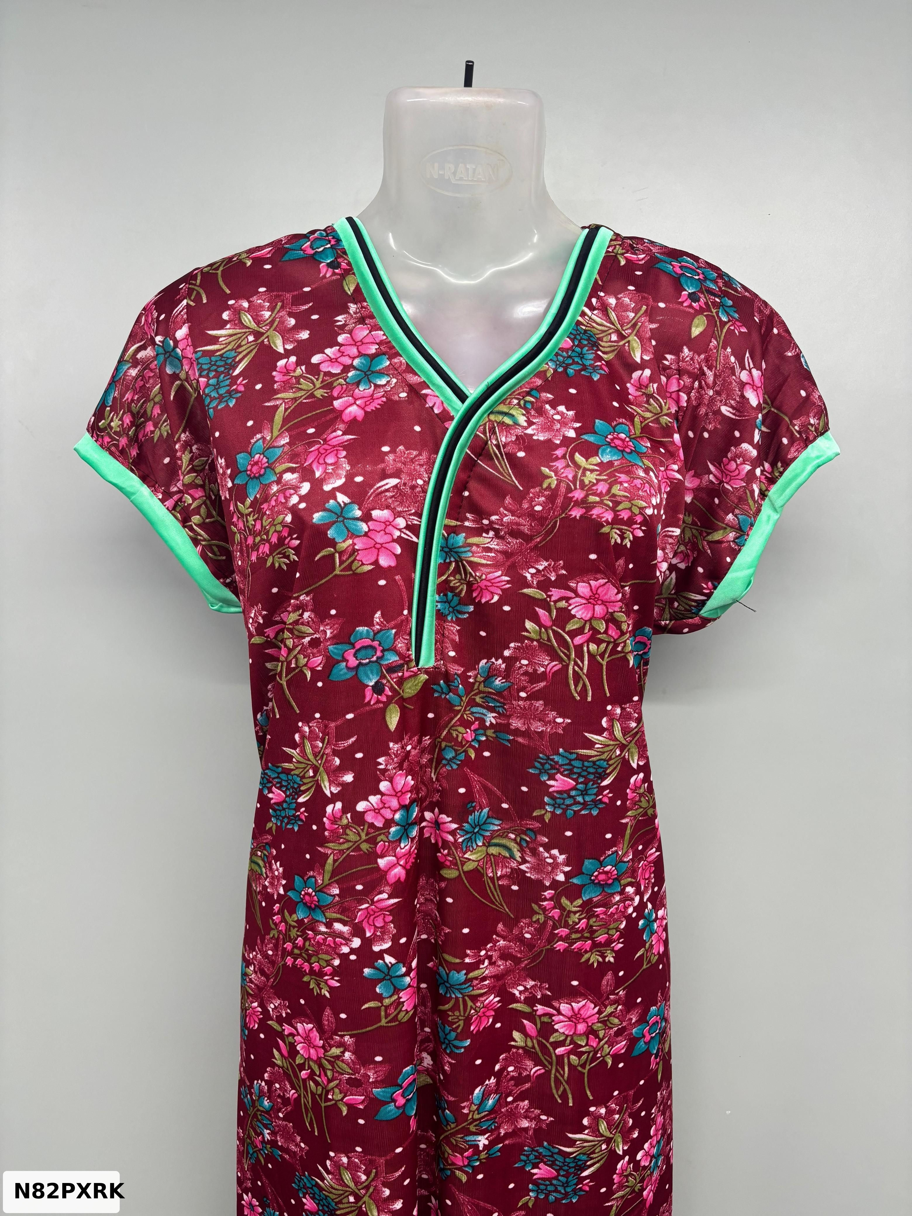 CLOTH SAREE RIB NECK NIGHTY