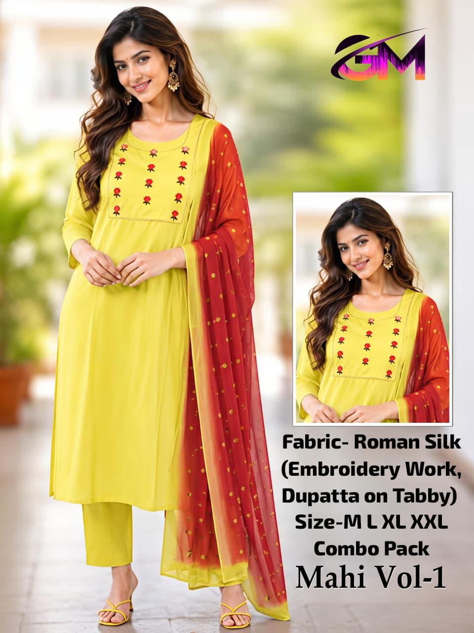 3 Piece Collection Dupatta Work