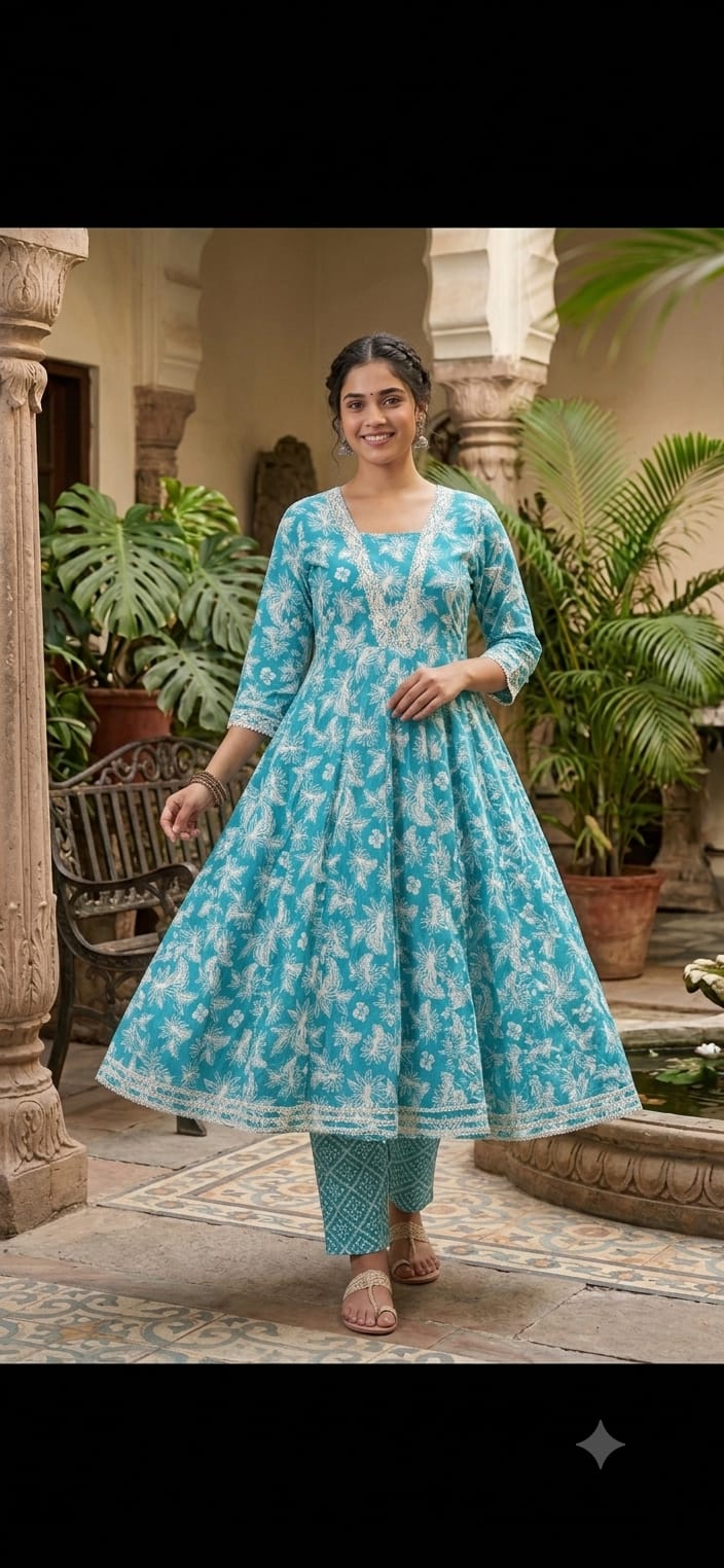 Trending Anarkali Style 2 Pieces Gheraa Style 2 Pieces